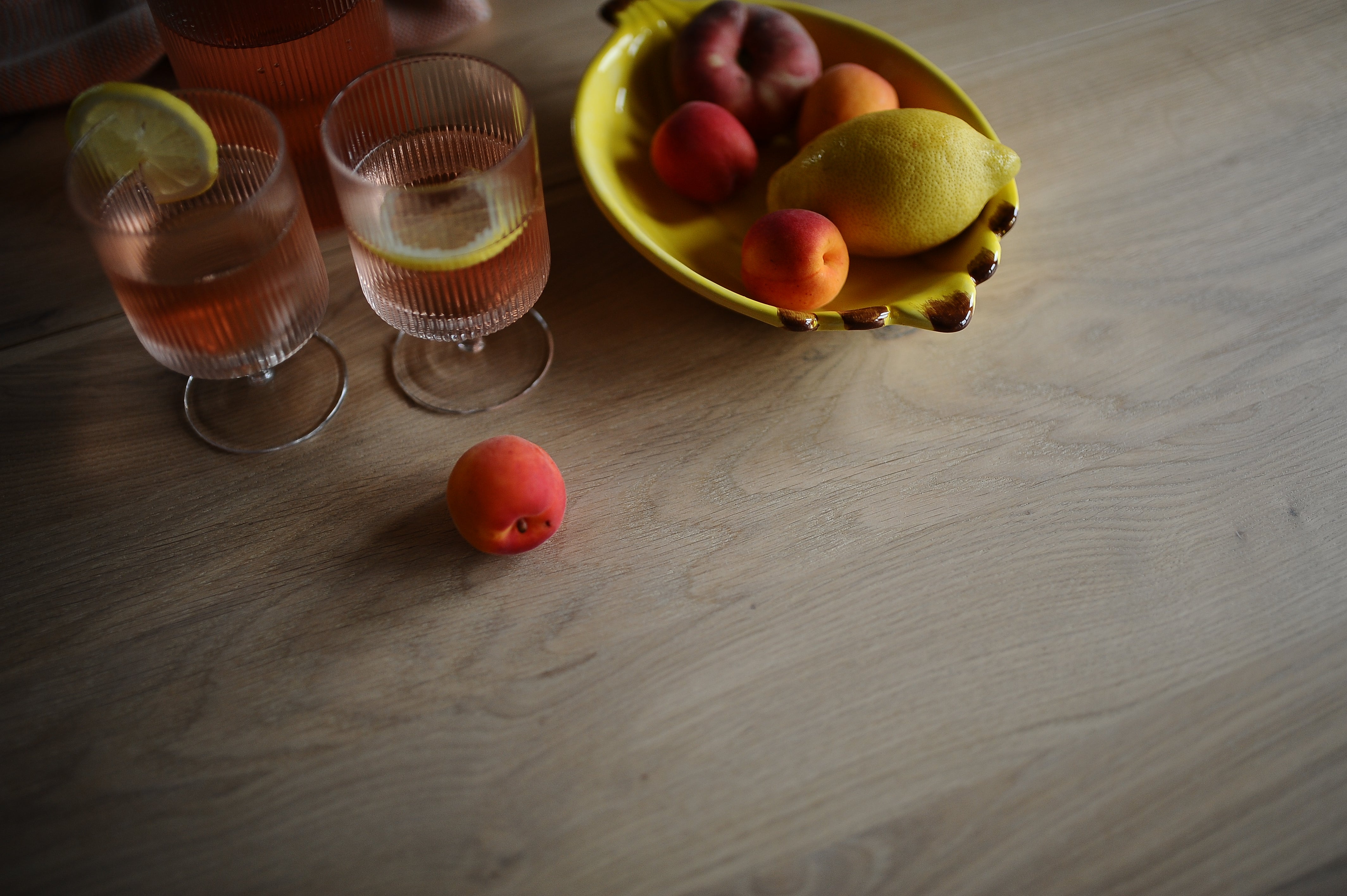solid oak extendable dining table in sea mist