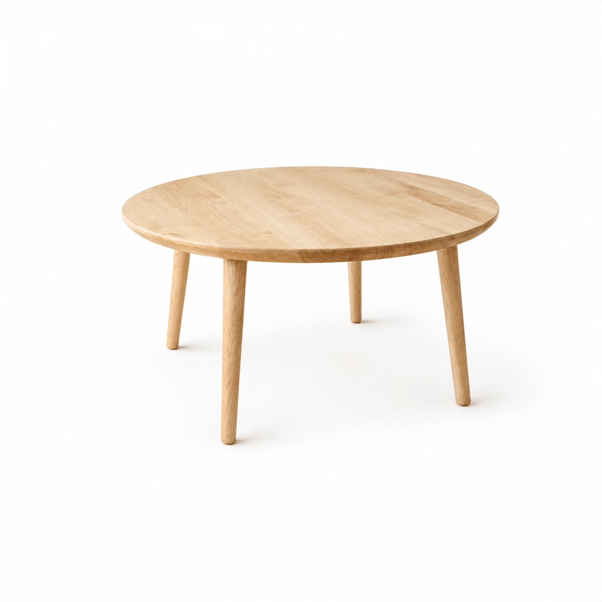 7MAGOKfurniture Coffee Tables Solid Oak Round Coffee Table, Customisable Scandinavian Design | SOPHIA Collection