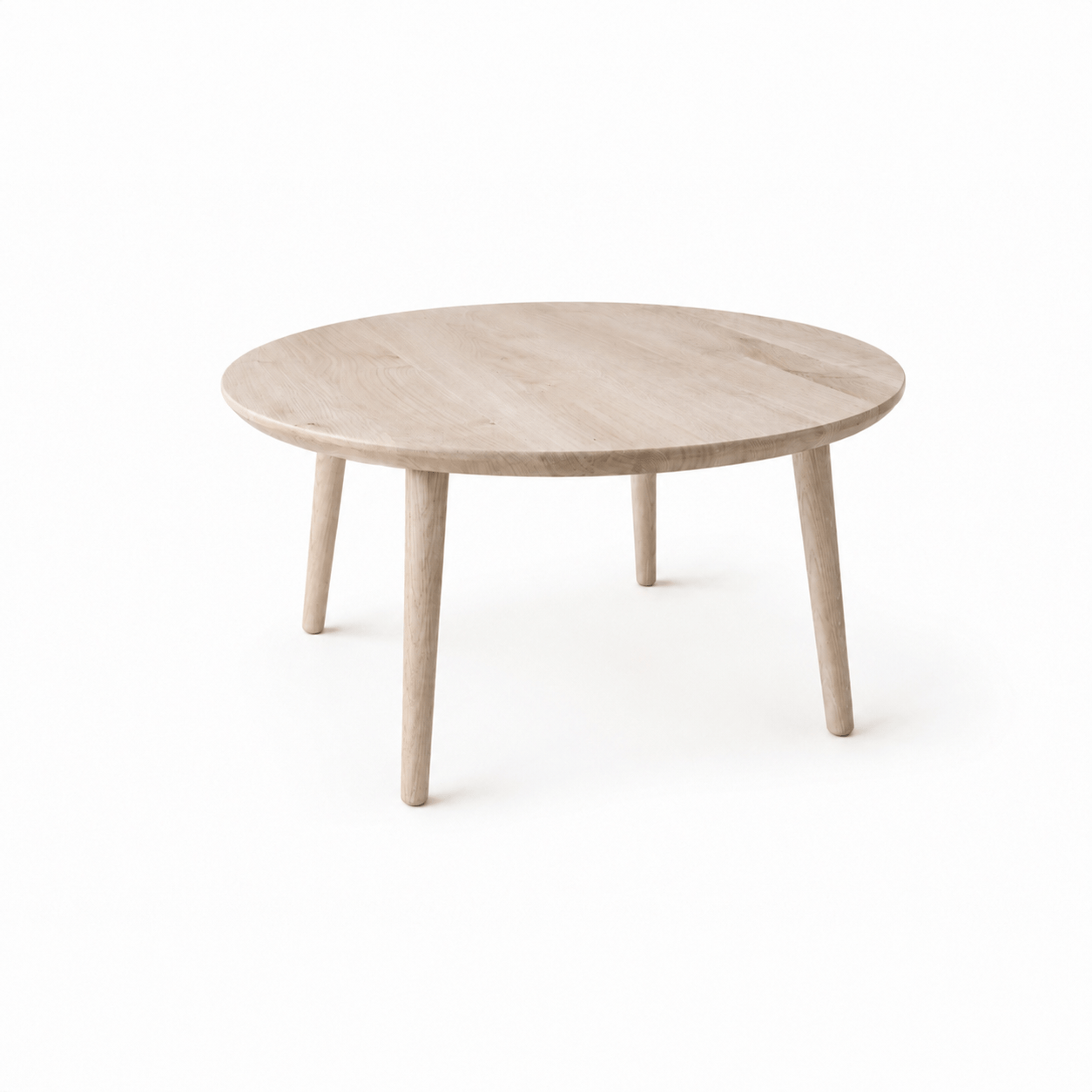7MAGOKfurniture Coffee Tables Solid Oak Round Coffee Table, Customisable Scandinavian Design | SOPHIA Collection