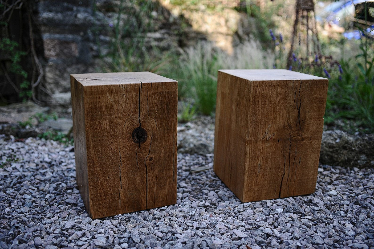 7MAGOKfurniture Home & Garden Solid Oak Magic Cubes, Coffee Table or Side Table, Indoor & Outdoor