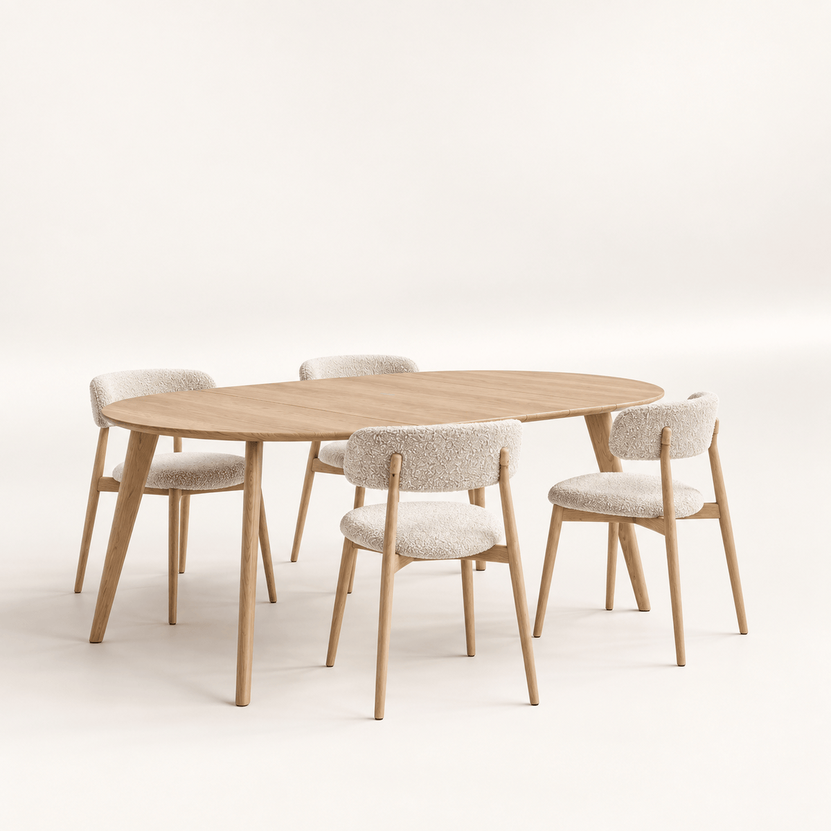 7MAGOKfurniture Kitchen & Dining chairs Dining Chair for Kitchen and Dining Room, Upholstered Oak Wood | Paris Wood