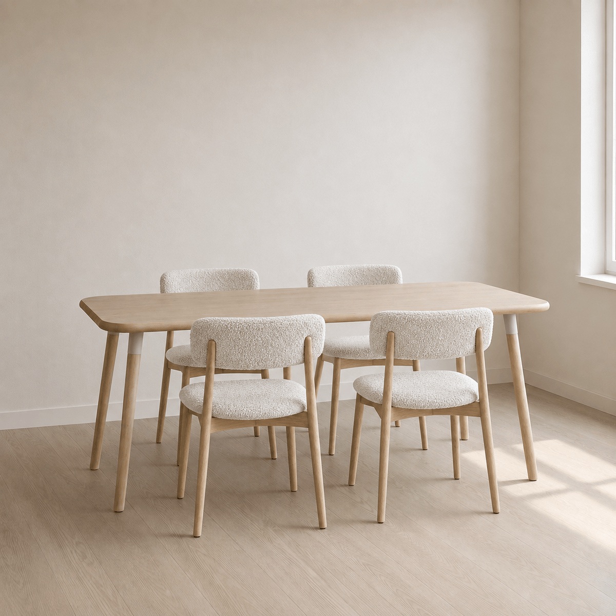 7MAGOKfurniture Kitchen & Dining chairs Dining Chair for Kitchen and Dining Room, Upholstered Oak Wood | Paris Wood