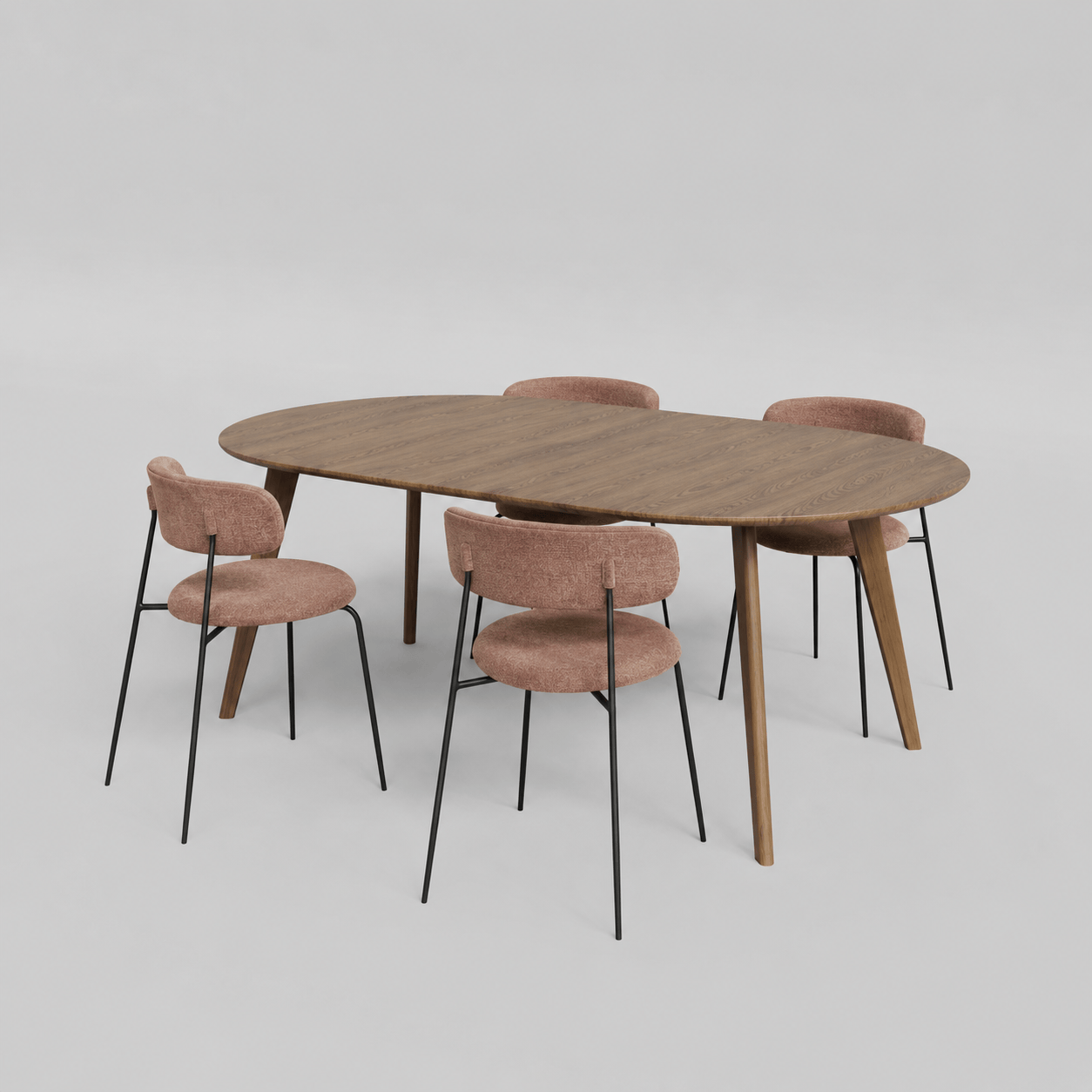 7MAGOKfurniture Kitchen & Dining chairs Extending Round Solid Oak Dining Table & Chairs | KANTAR Collection