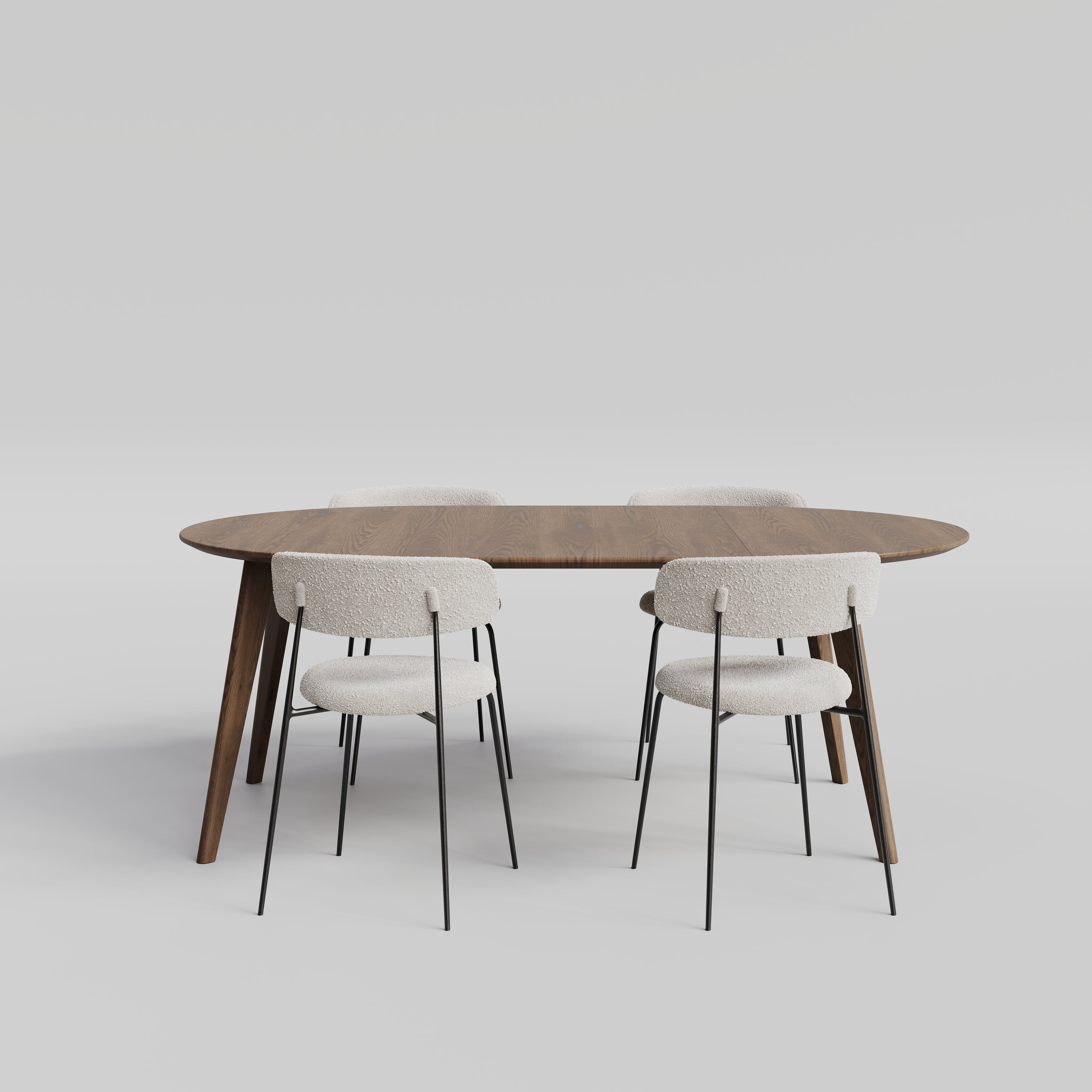 7MAGOKfurniture Kitchen & Dining chairs Round Extendable Solid Oak Dining Table & Chair Set, Customisable | KANTAR Collection