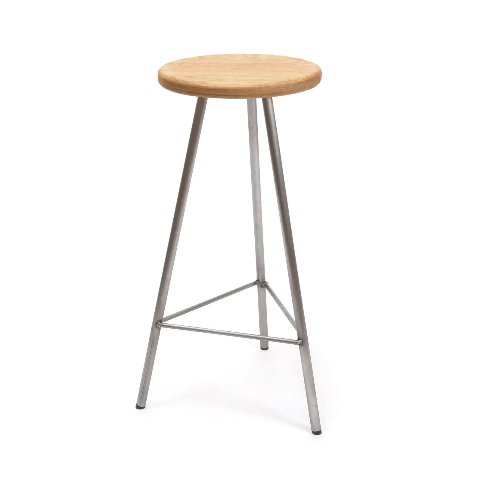 7MAGOKfurniture Kitchen & Dining chairs Solid Oak & Steel High Stool | Handmade in UK