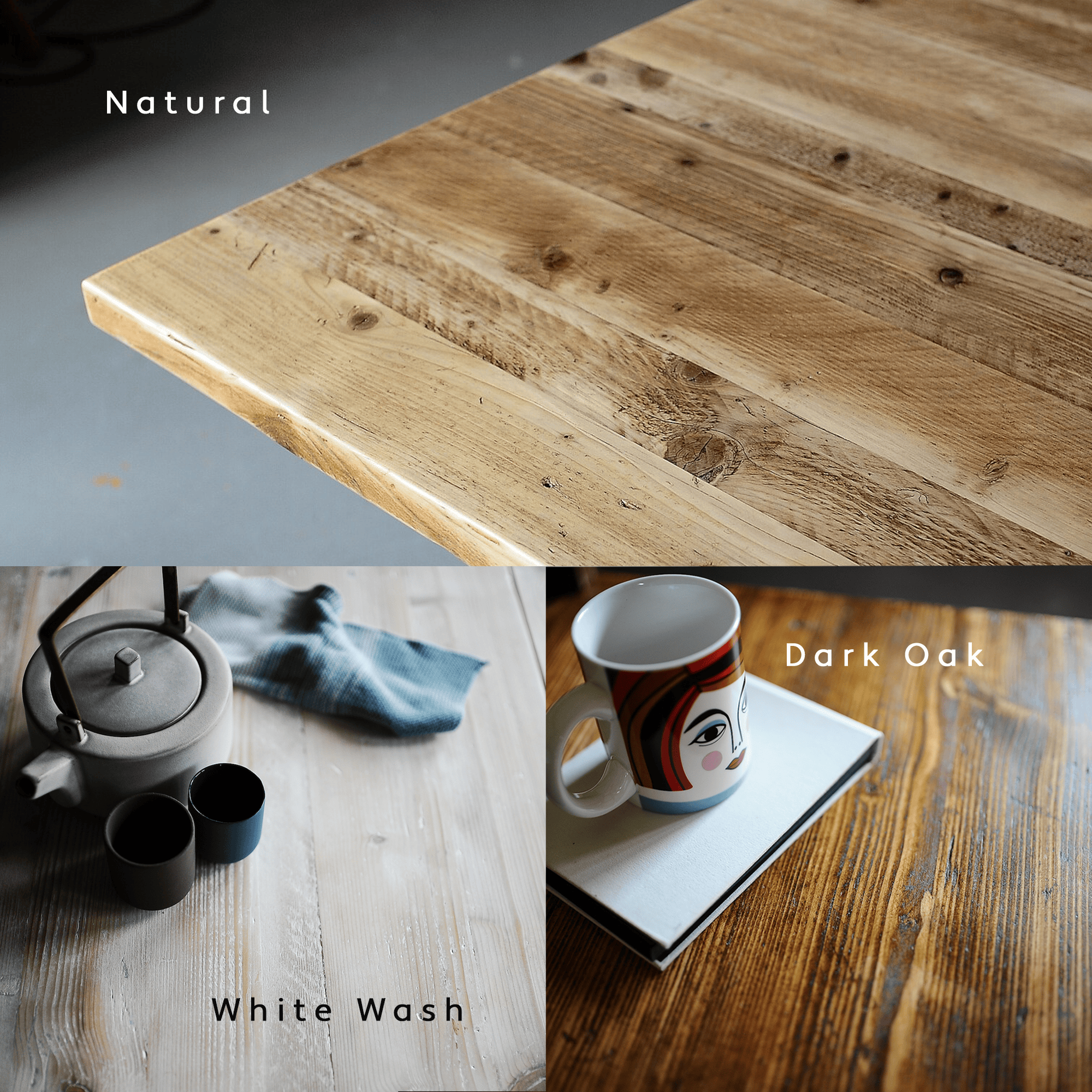 7MAGOKfurniture Kitchen & Dining Furniture Sets Salvaged Wood Table & Bench Dining Set on A-Frame Steel Legs | INDUSTRIAL Collection