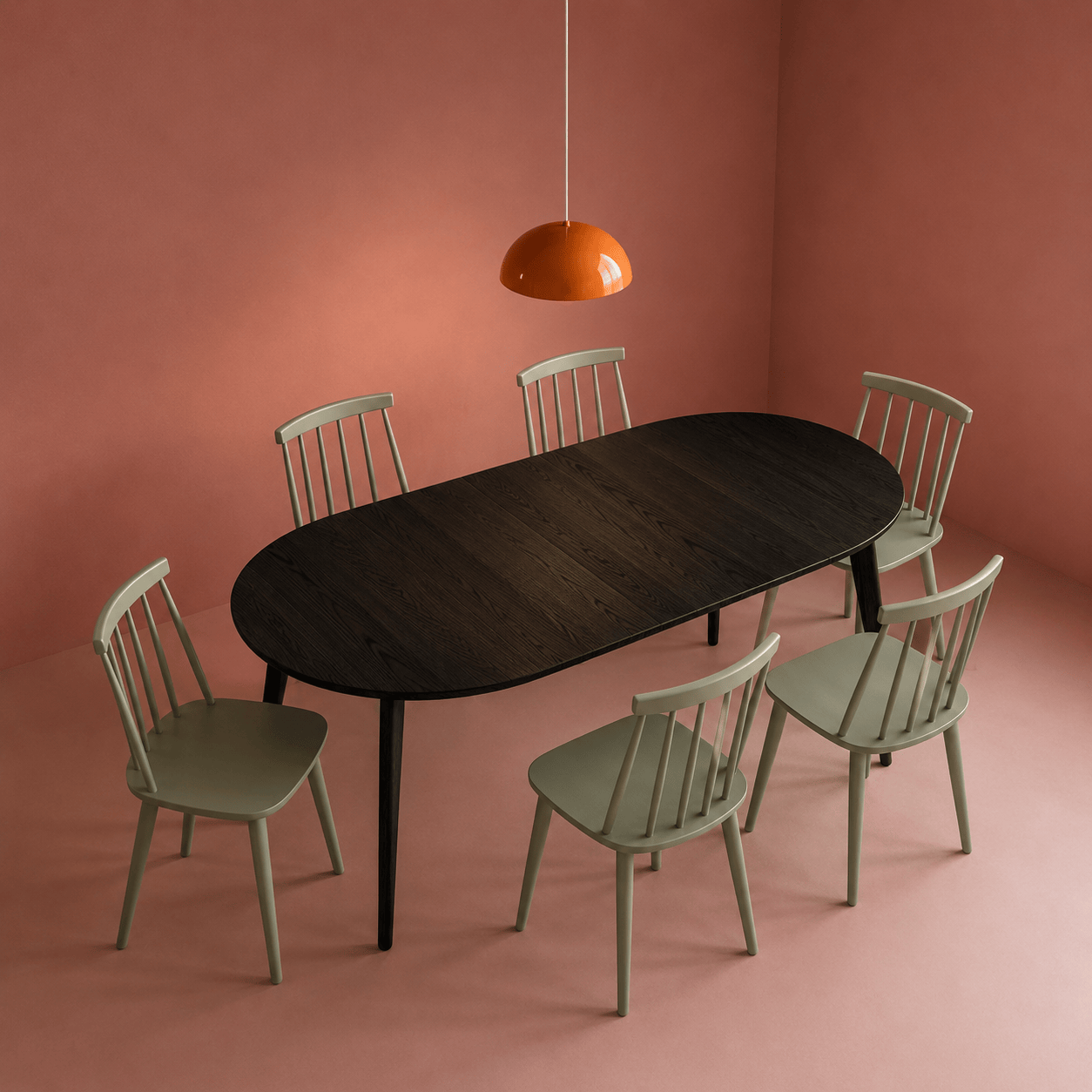 7MAGOKfurniture Kitchen & Dining Room Tables Black Oak Extendable Dining Table with Bevelled Edge | EARTH Collection