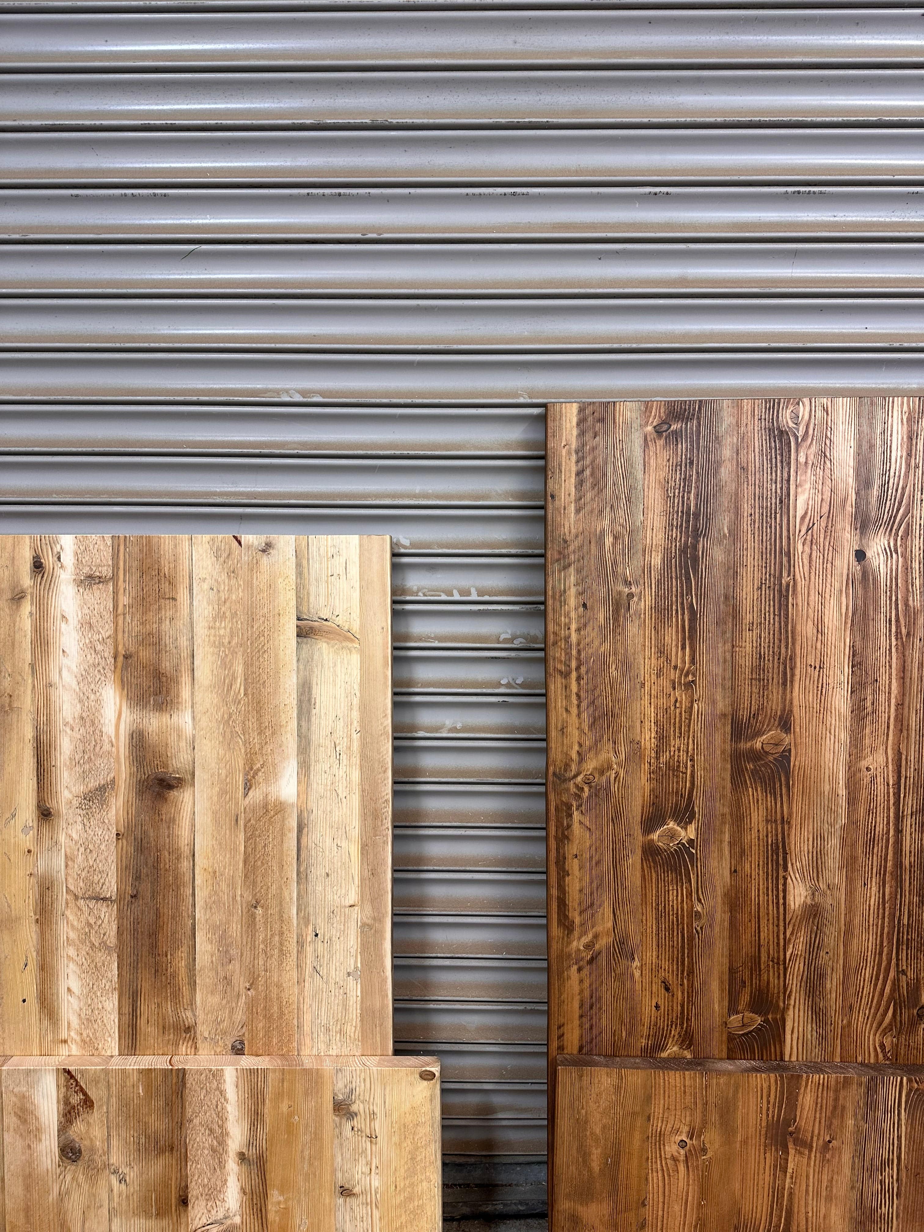 7MAGOKfurniture Kitchen & Dining Room Tables Extendable Reclaimed Wood Dining Table with Steel Legs | INDUSTRIAL Collection