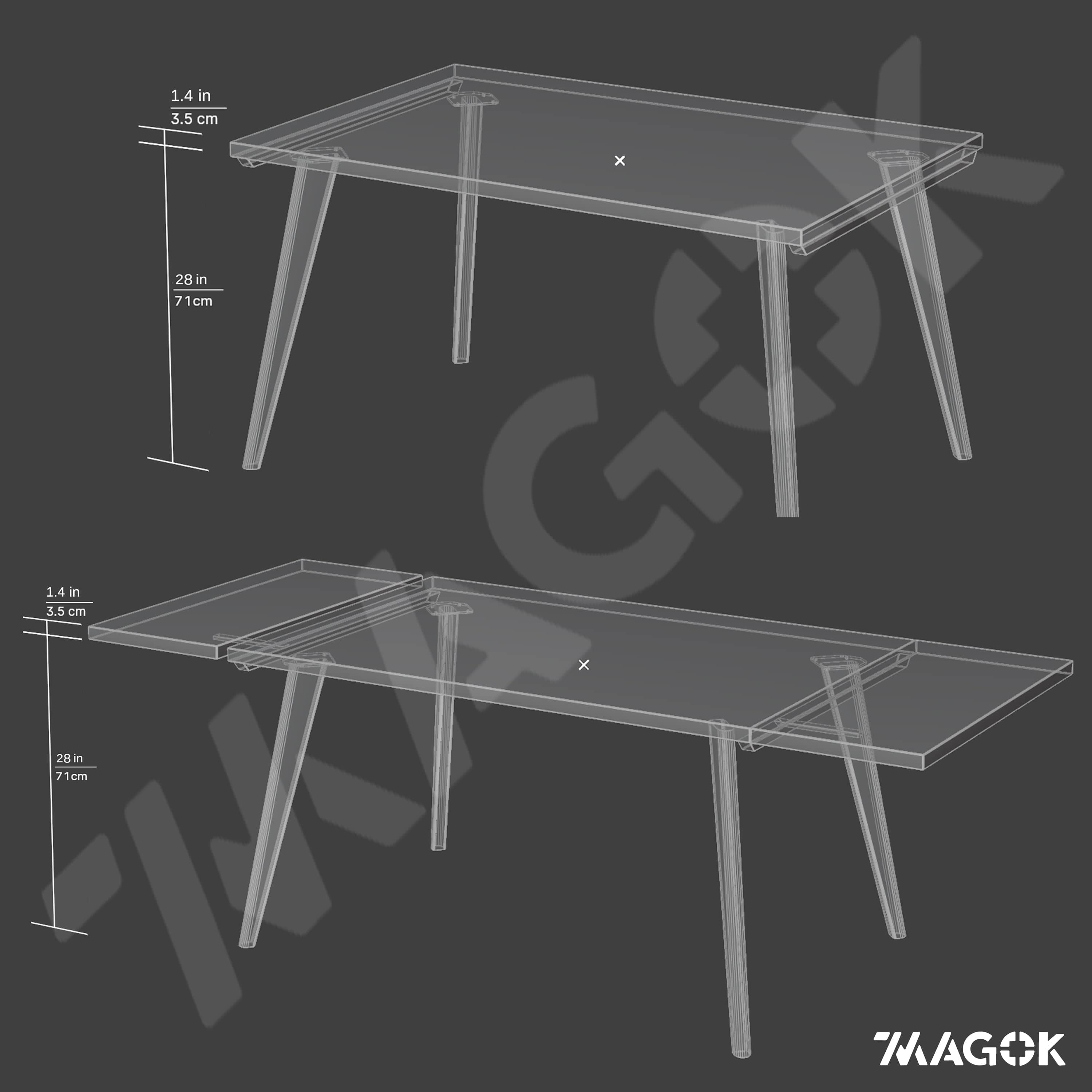 7MAGOKfurniture Kitchen & Dining Room Tables Extendable Solid Oak Dining Table, Handmade to Order | OAKWELL Collection