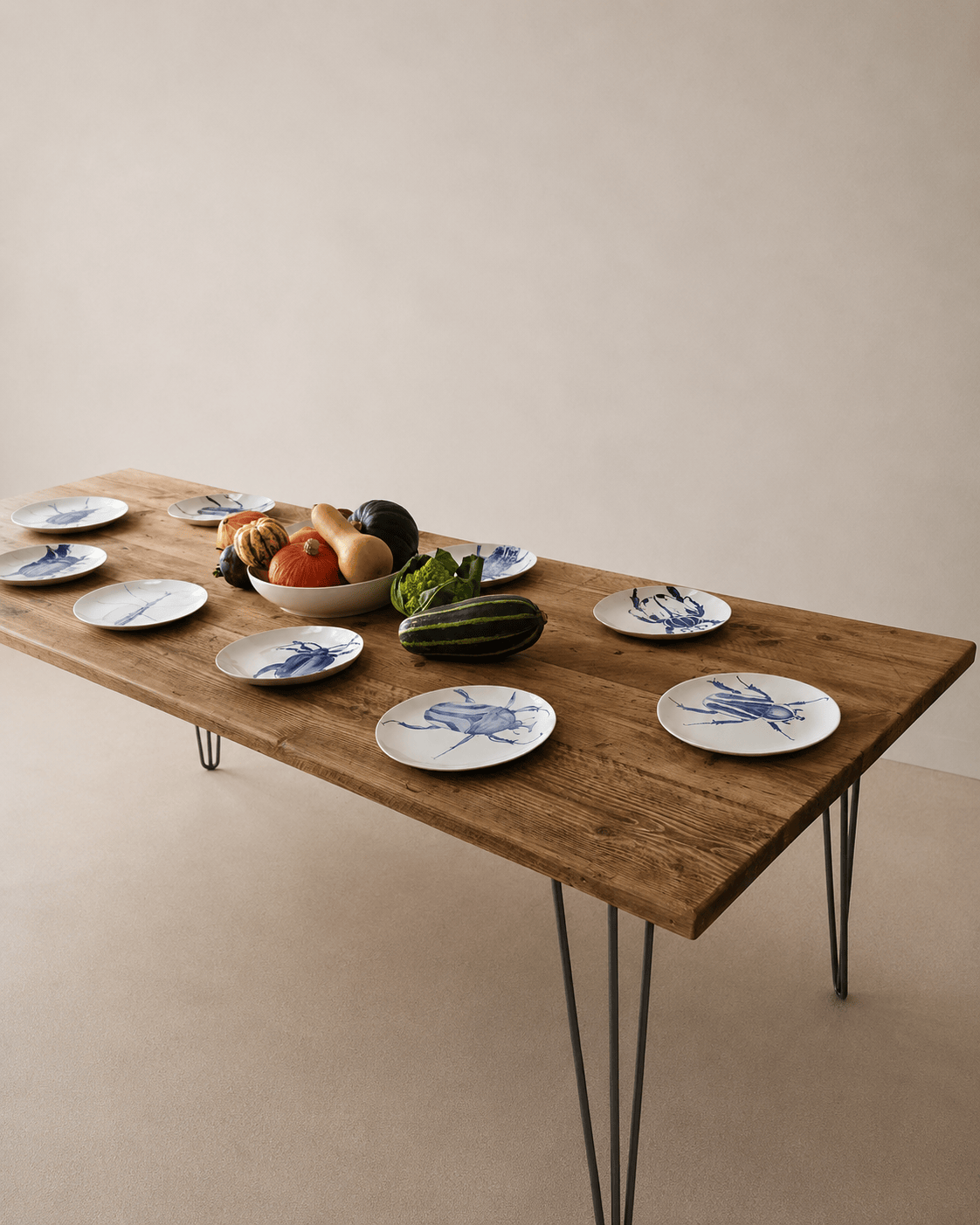 7MAGOKfurniture Kitchen & Dining Room Tables Reclaimed Wood Dining Table, Made to Order, Hairpin Legs | RECLAIMED Collection