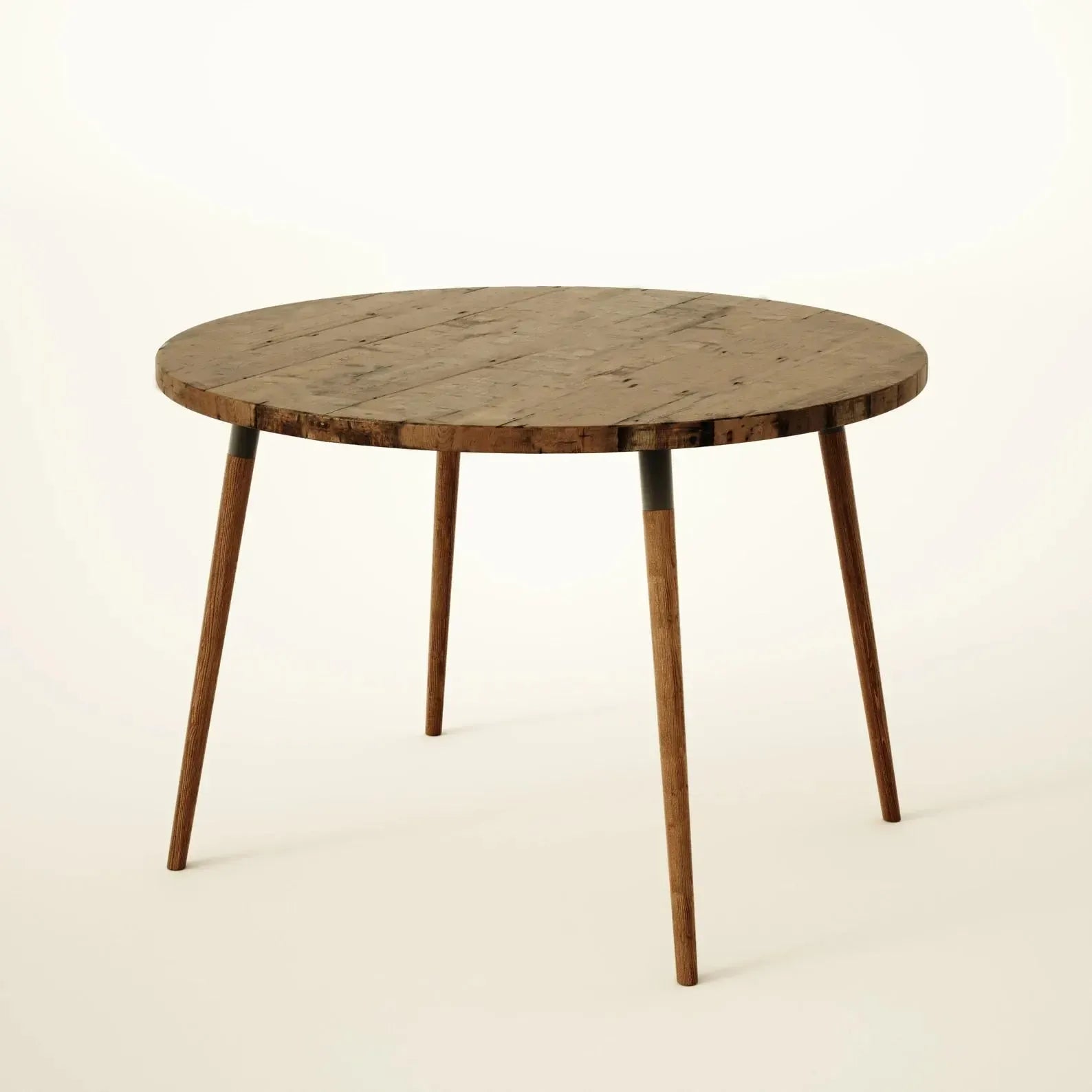 7MAGOKfurniture Kitchen & Dining Room Tables Round Extendable Dining Table in Reclaimed Wood & Solid Oak | VINTAGE Collection