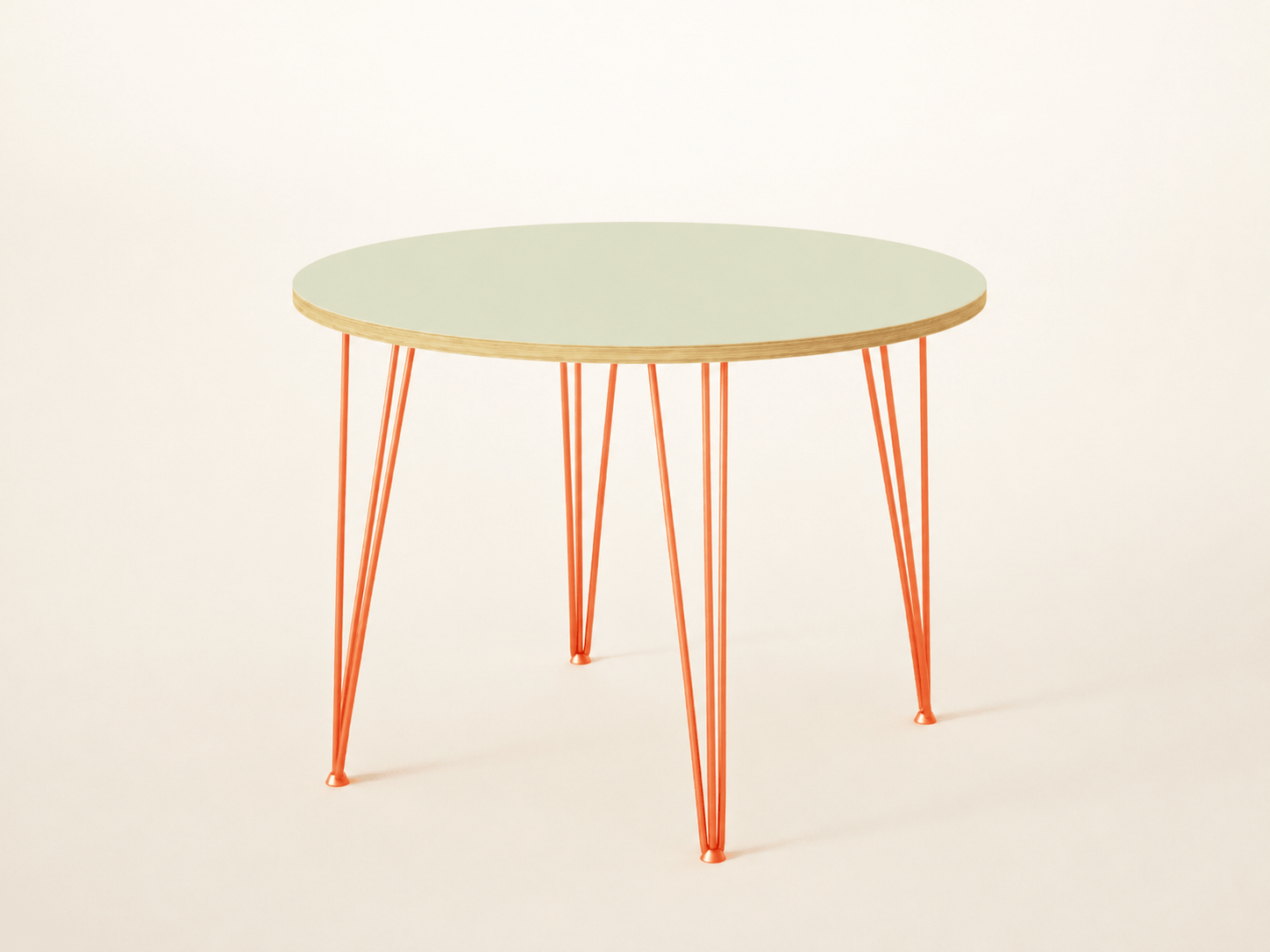 7MAGOKfurniture Kitchen & Dining Room Tables Round Formica Dining Table, Retro Style, Hairpin Legs, Seats 2–6 | BIRCH PLY Collection