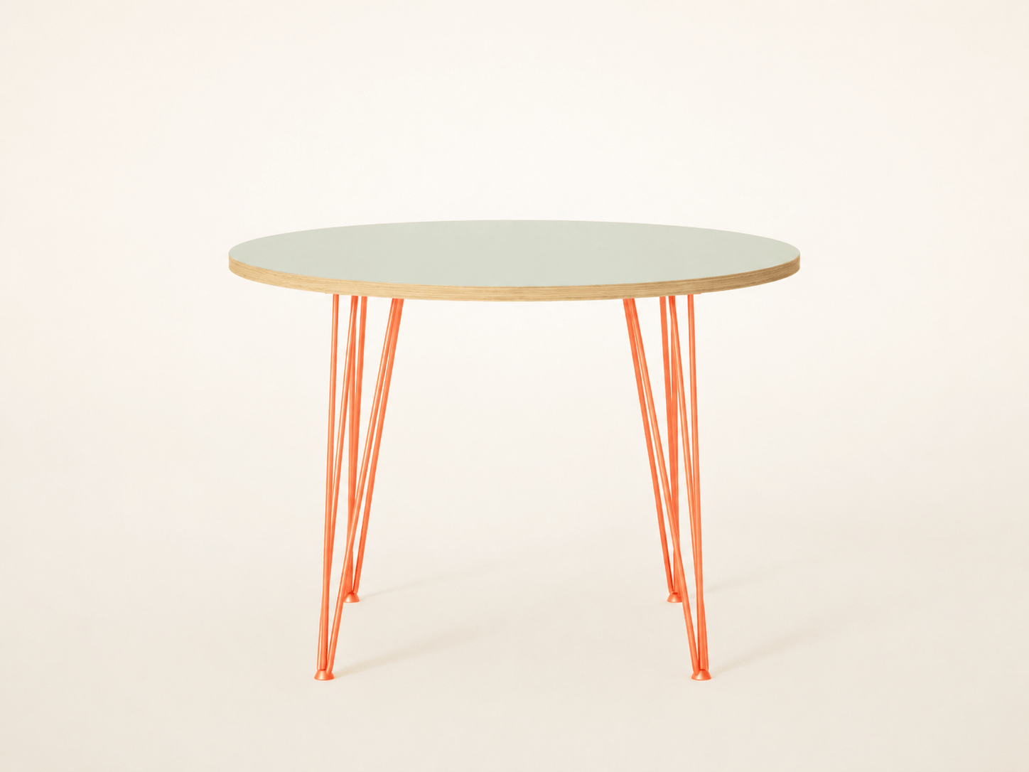 7MAGOKfurniture Kitchen & Dining Room Tables Round Formica Dining Table, Retro Style, Hairpin Legs, Seats 2–6 | BIRCH PLY Collection