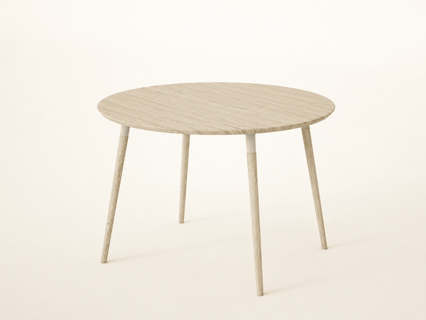 7MAGOKfurniture Kitchen & Dining Room Tables Solid Oak Round Dining Table, Danish Tapered Legs, Handmade | SOPHIA Collection