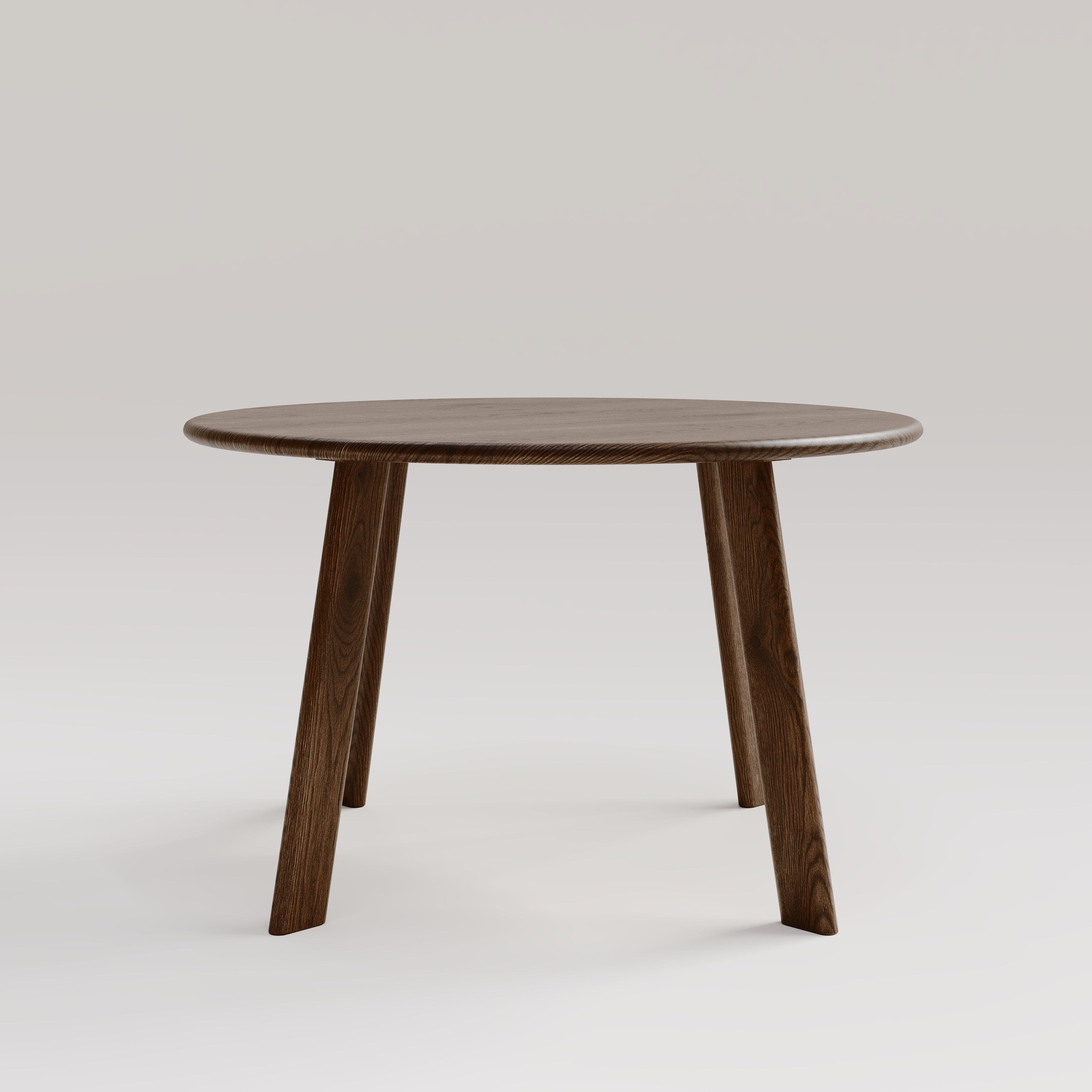 7MAGOKfurniture Kitchen & Dining Room Tables Solid Oak Round Dining Table, Seats 2–6, Custom Finish | MILAN Collection