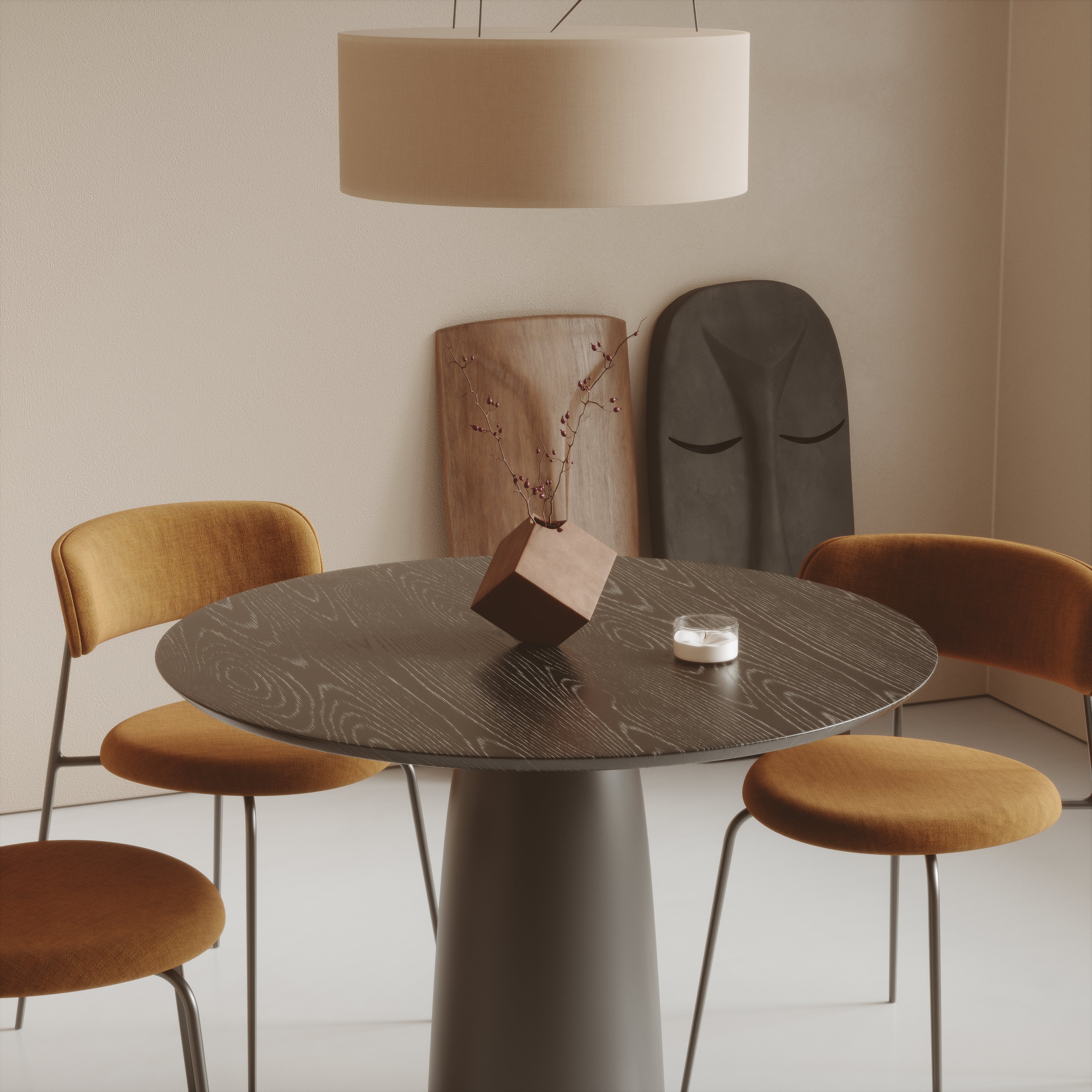 NEW "Conker" Dining Chair, Made in Europe / woven textured fabric in Brown