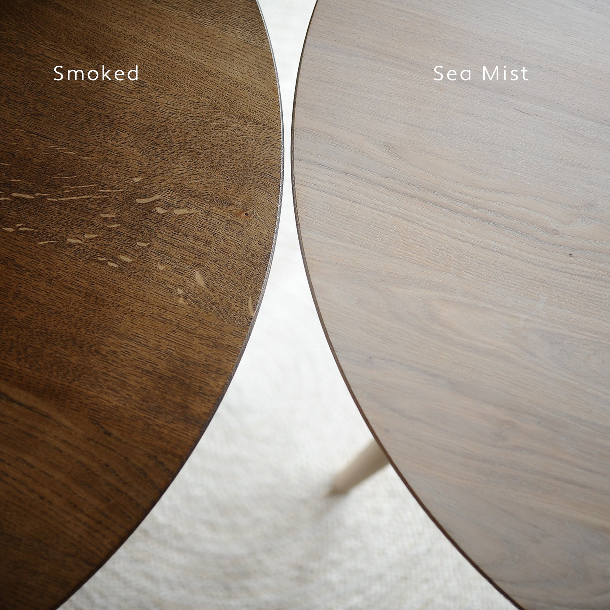 Round Dining Table 4 legged, Solid Oak, 4-6 seater / KANTAR Collection