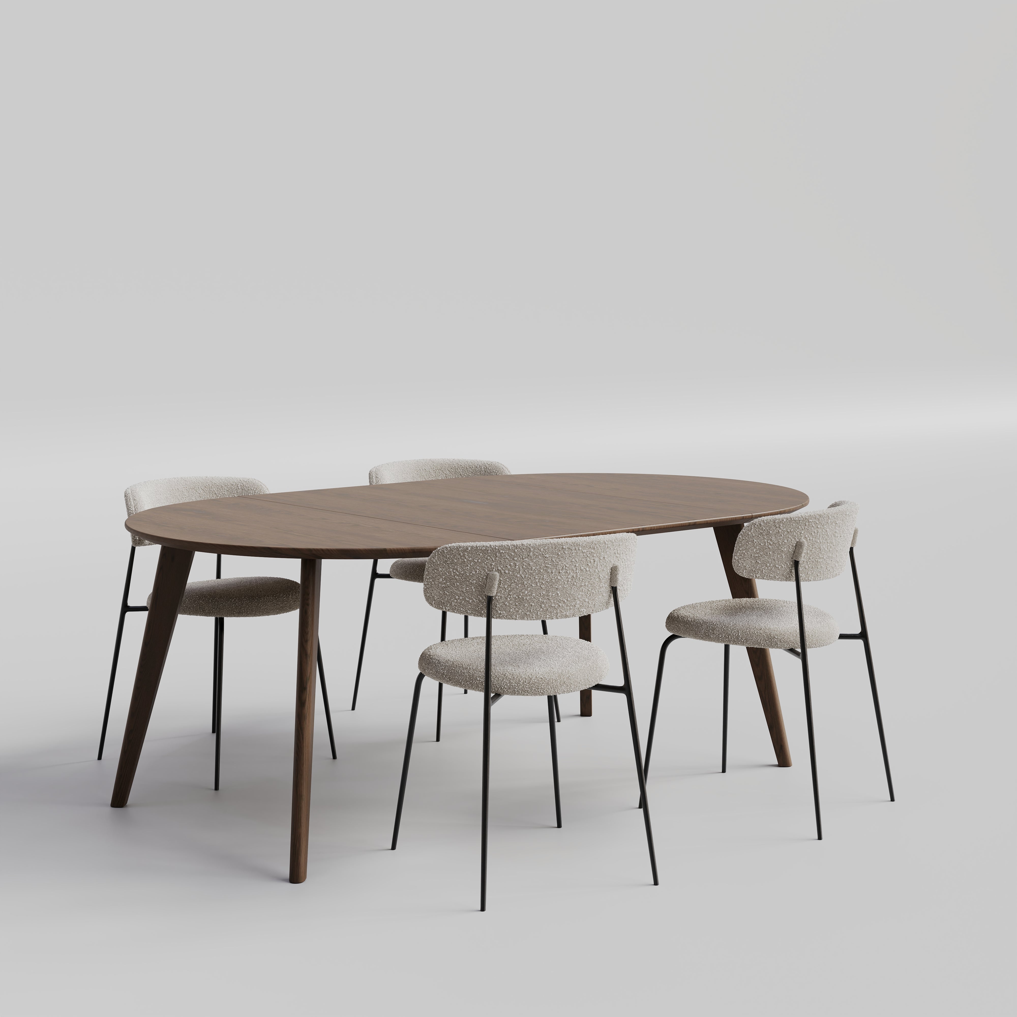 Extending Oak Dining Table & Chair Set / KANTAR Collection
