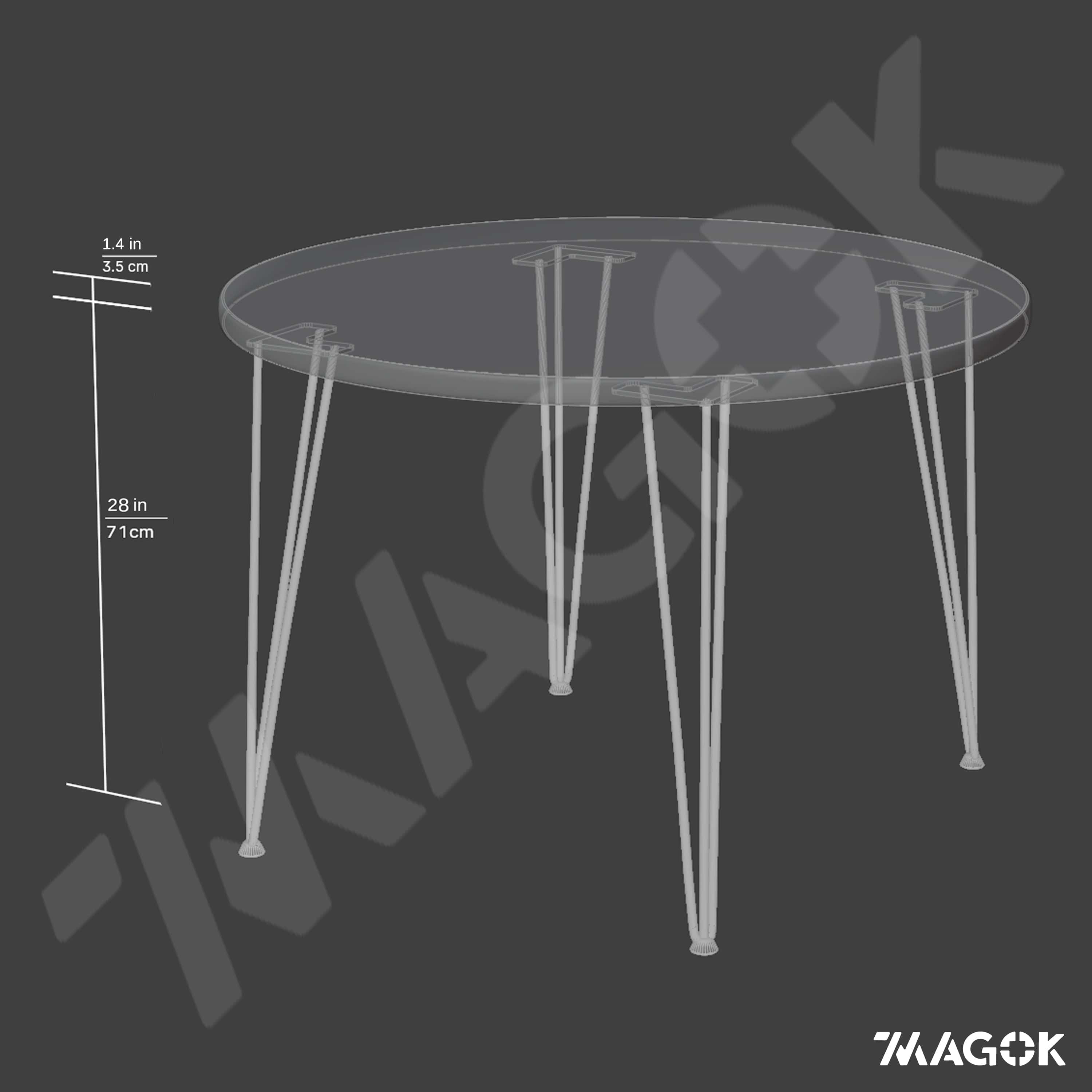 Round Dining Table, 4 & 6 Seater, Authentic Reclaimed Wood / RECLAIMED Collection