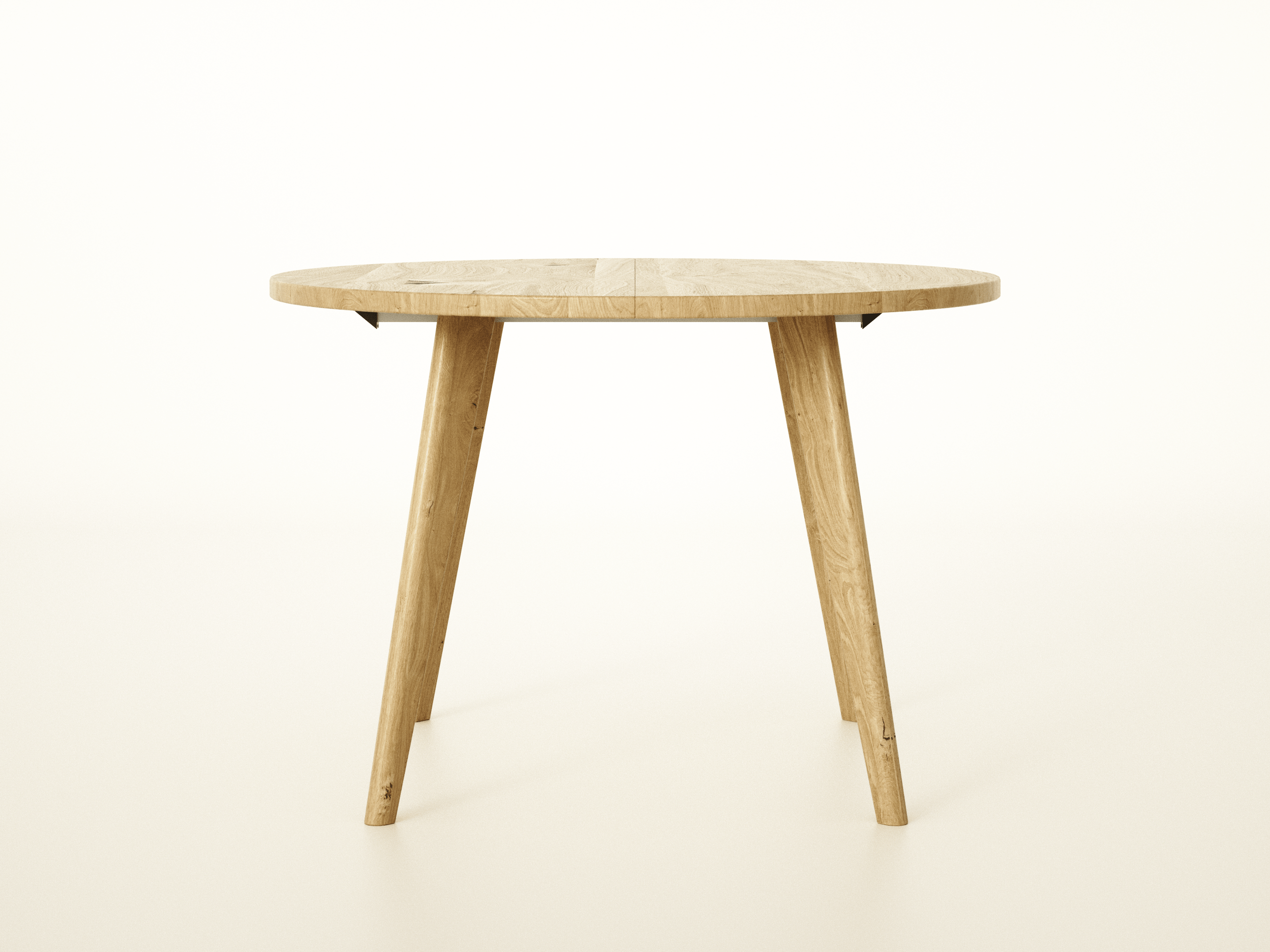 Runder, ausziehbarer Tisch aus massiver Eiche, 6–10 Sitzplätze / OAKWELL-Kollektion