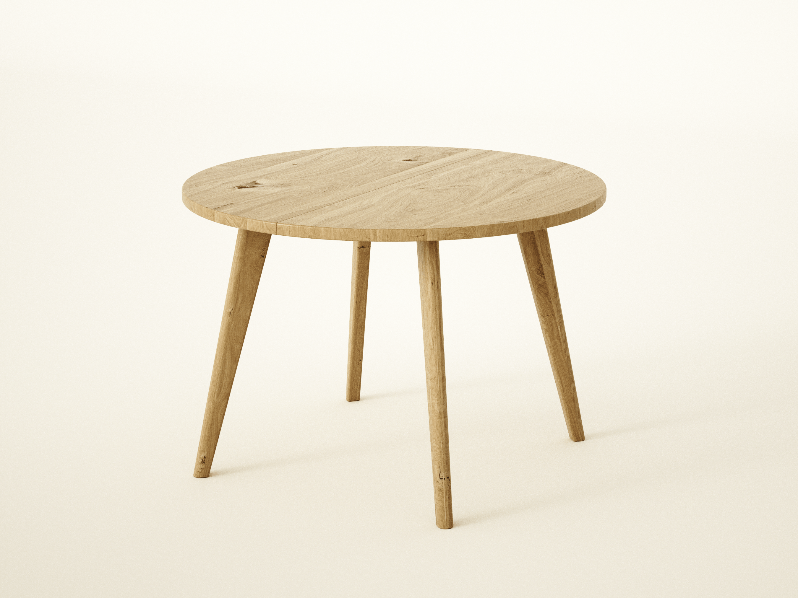Runder, ausziehbarer Tisch aus massiver Eiche, 6–10 Sitzplätze / OAKWELL-Kollektion