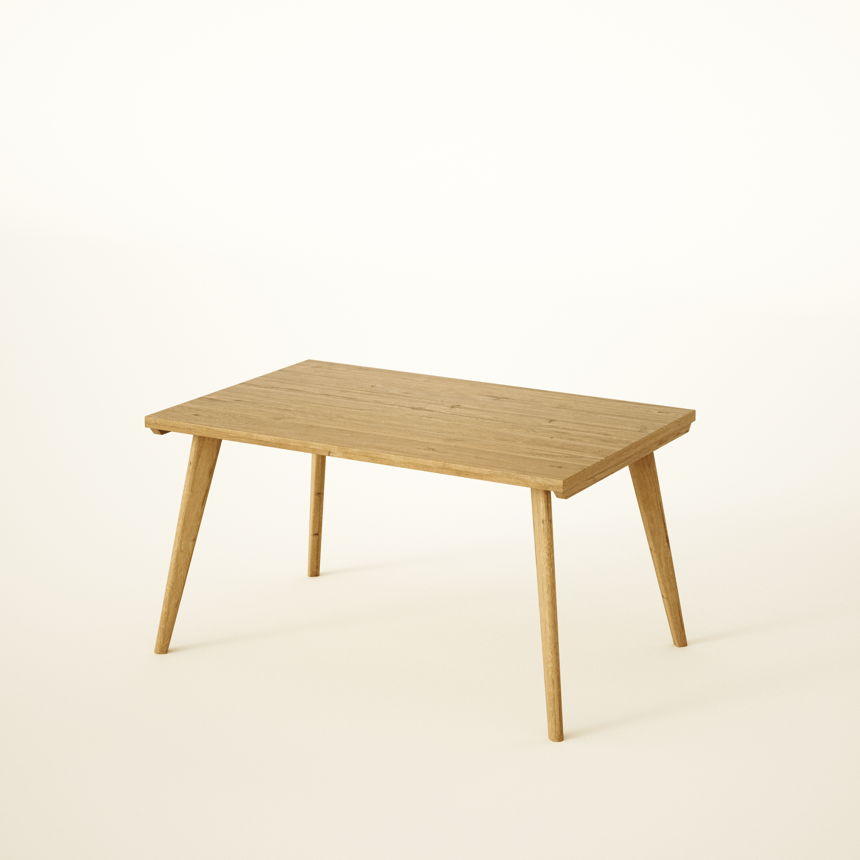 Mesa de comedor extensible, roble macizo europeo / Colección OAKWELL