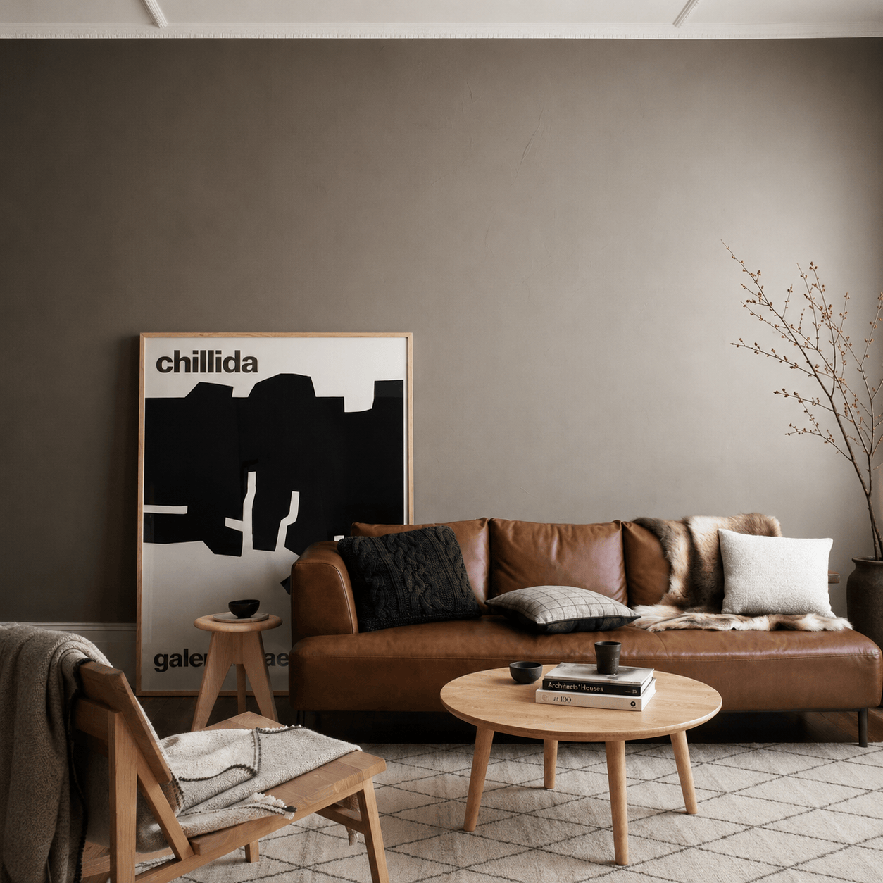 7MAGOKfurniture Coffee Tables Solid Oak Round Coffee Table, Customisable Scandinavian Design | SOPHIA Collection
