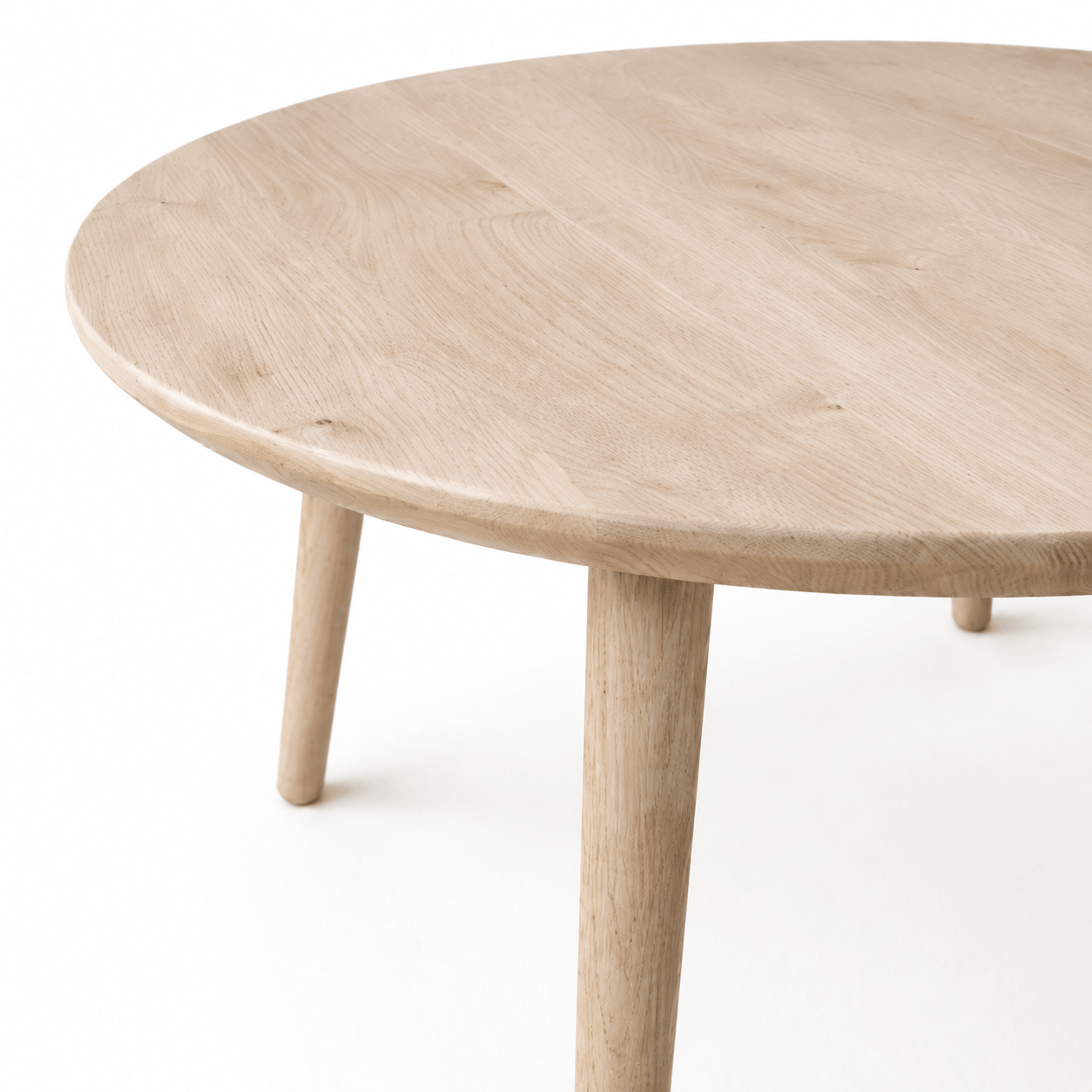 7MAGOKfurniture Coffee Tables Solid Oak Round Coffee Table, Customisable Scandinavian Design | SOPHIA Collection
