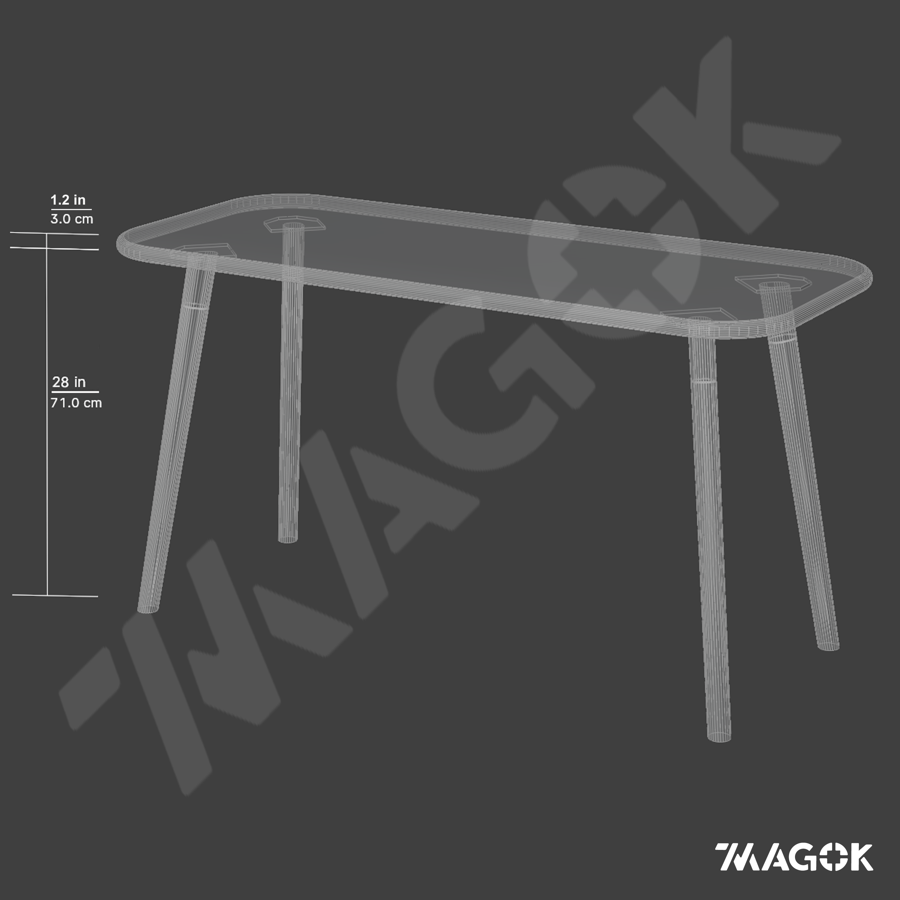 7MAGOKfurniture Desks Solid Oak Desk or Vanity Table, Sustainable, Customisable | KALMA Collection