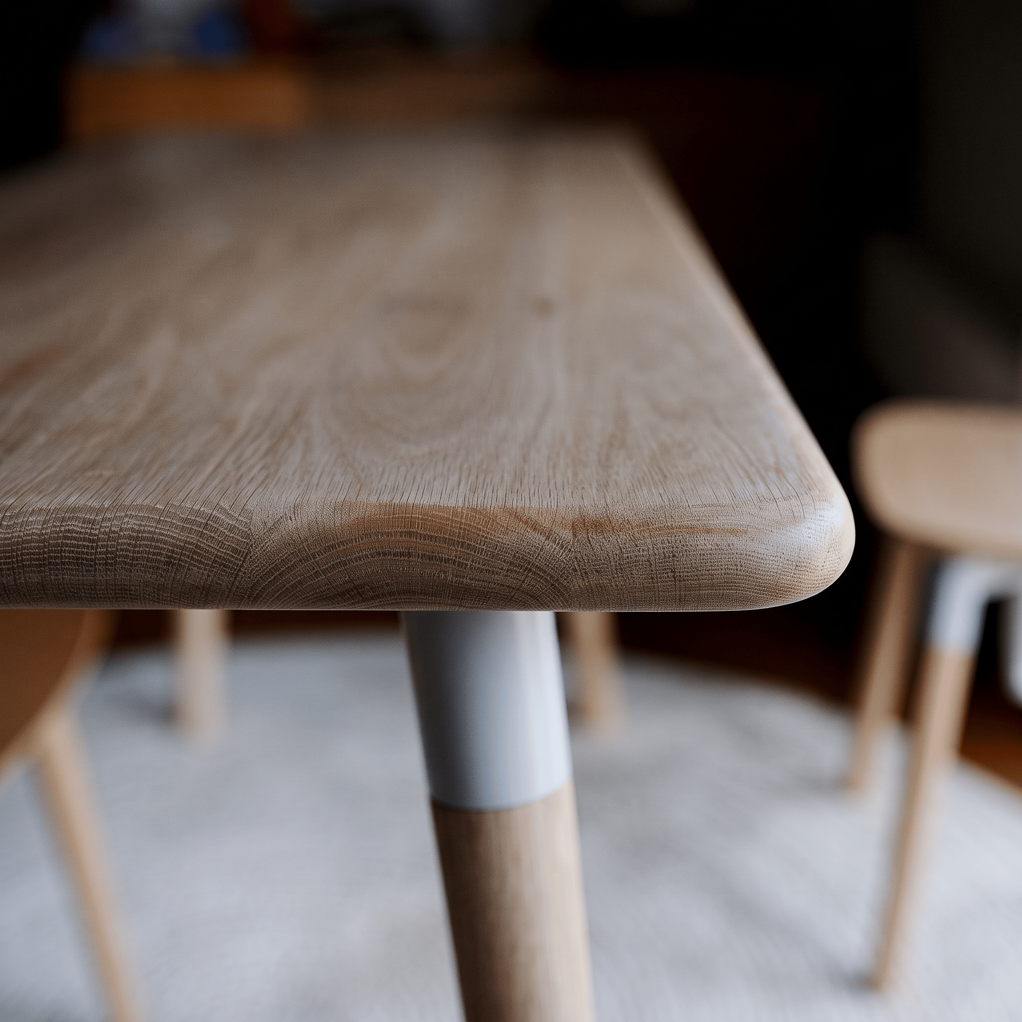 7MAGOKfurniture Desks Solid Oak Home Office Desk with Curved Edges | KALMA Collection