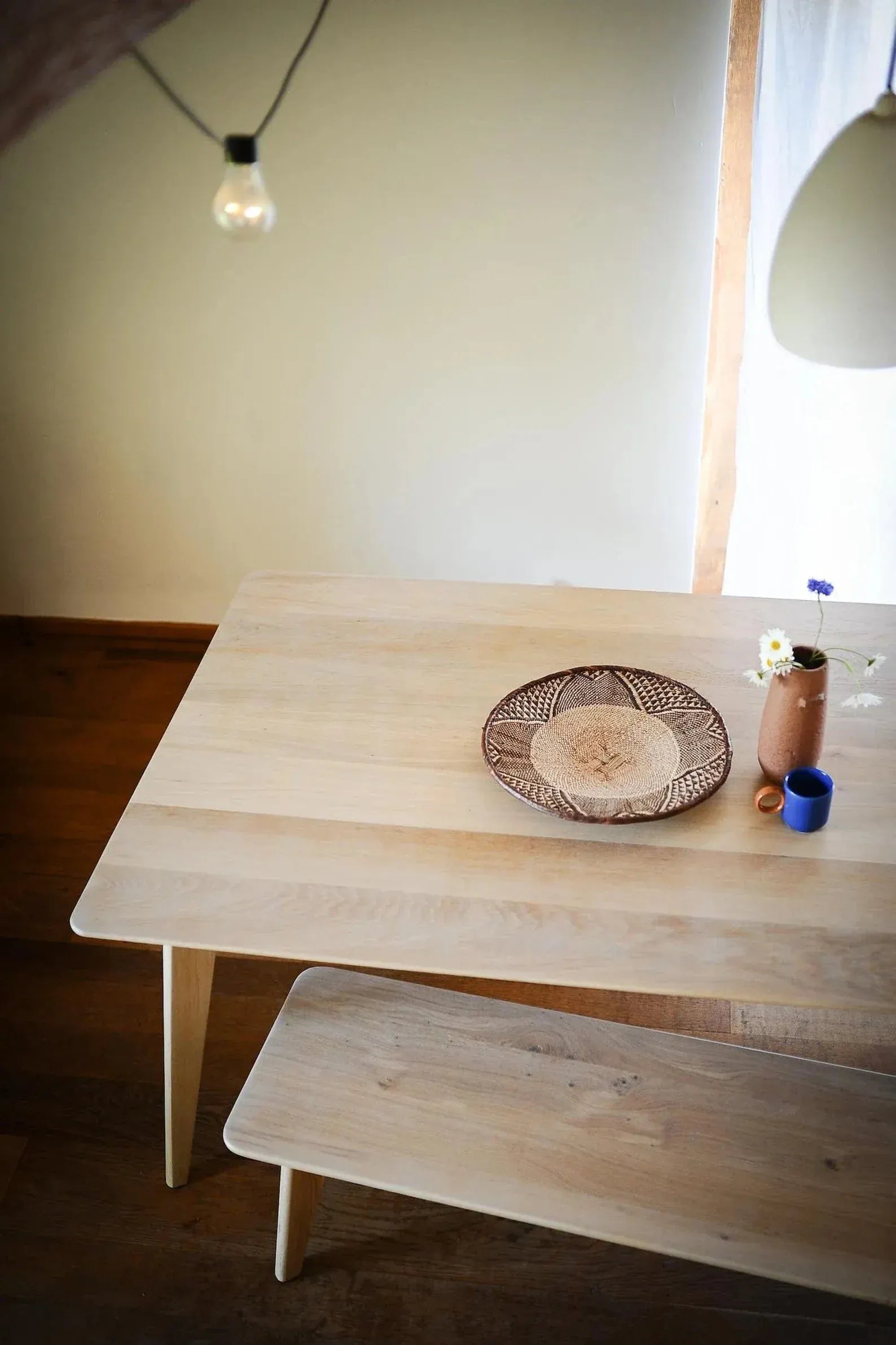 7MAGOKfurniture Kitchen & Dining Benches Bench, Solid Oak, Scandi Style | KANTAR Collection