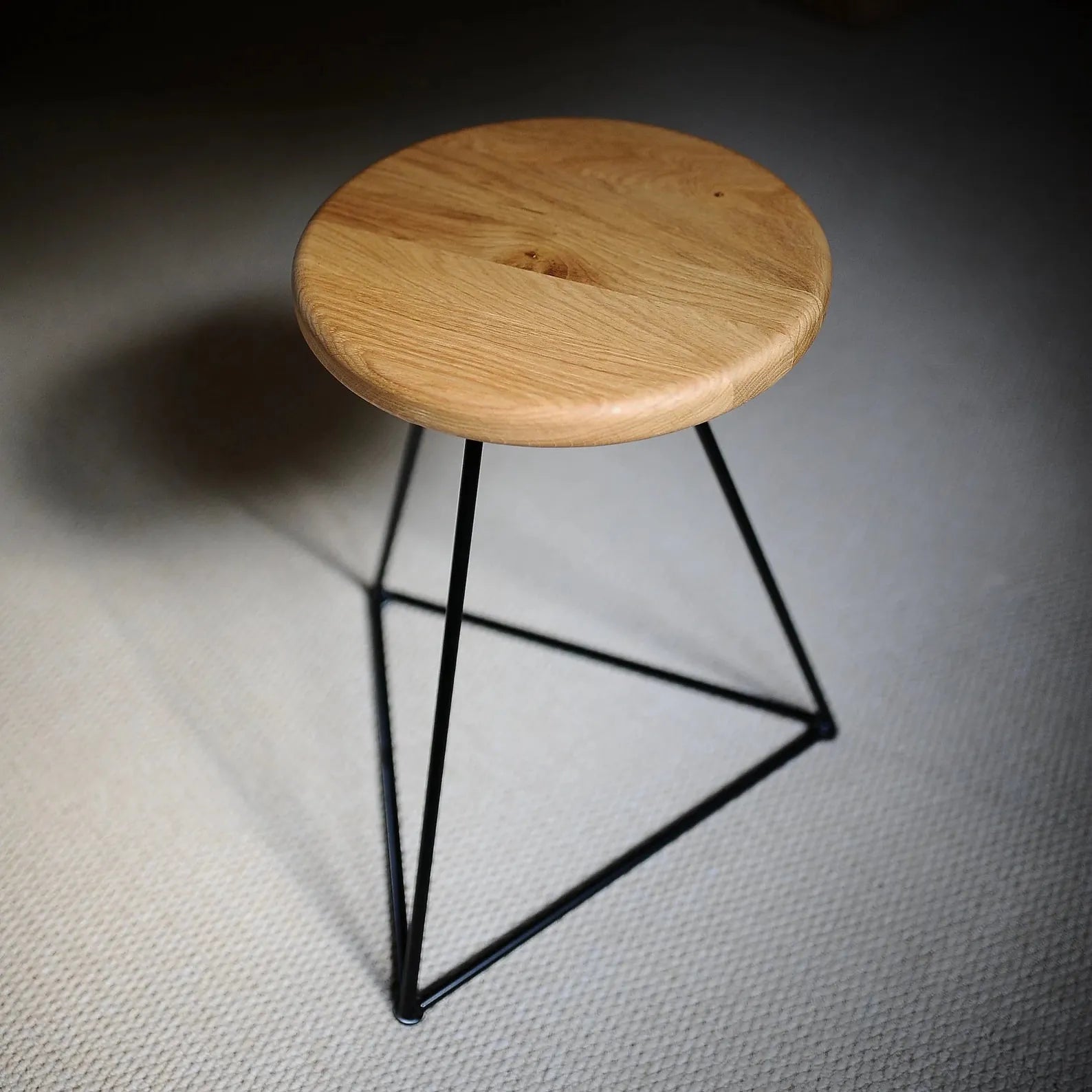 7MAGOKfurniture Kitchen & Dining Benches Solid Character Oak Prism Stool | Handmade in UK