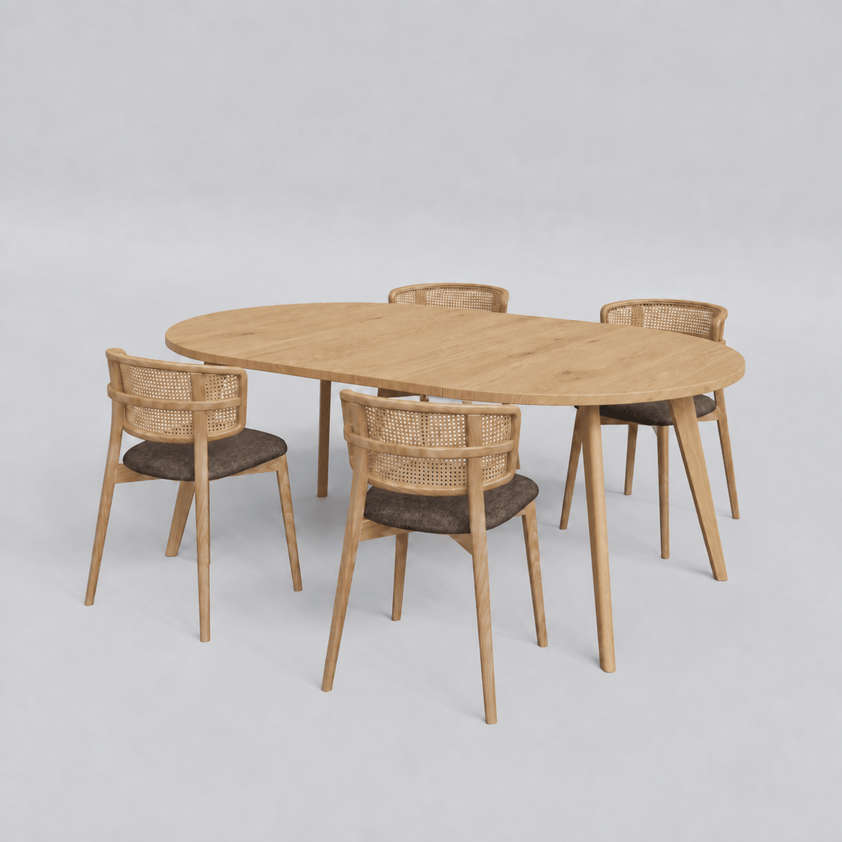 7MAGOKfurniture Kitchen & Dining chairs Dining Chair for Kitchen and Dining Room, Wicker and Solid Wood | LISBOA