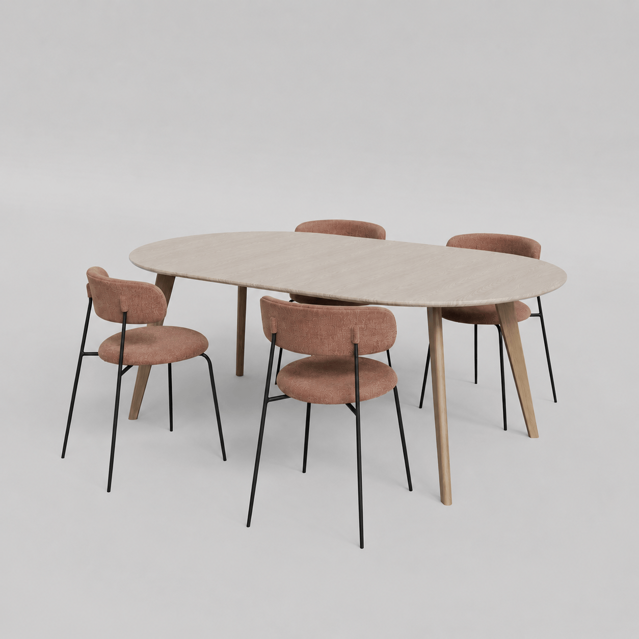 7MAGOKfurniture Kitchen & Dining chairs Extending Round Solid Oak Dining Table & Chairs | KANTAR Collection