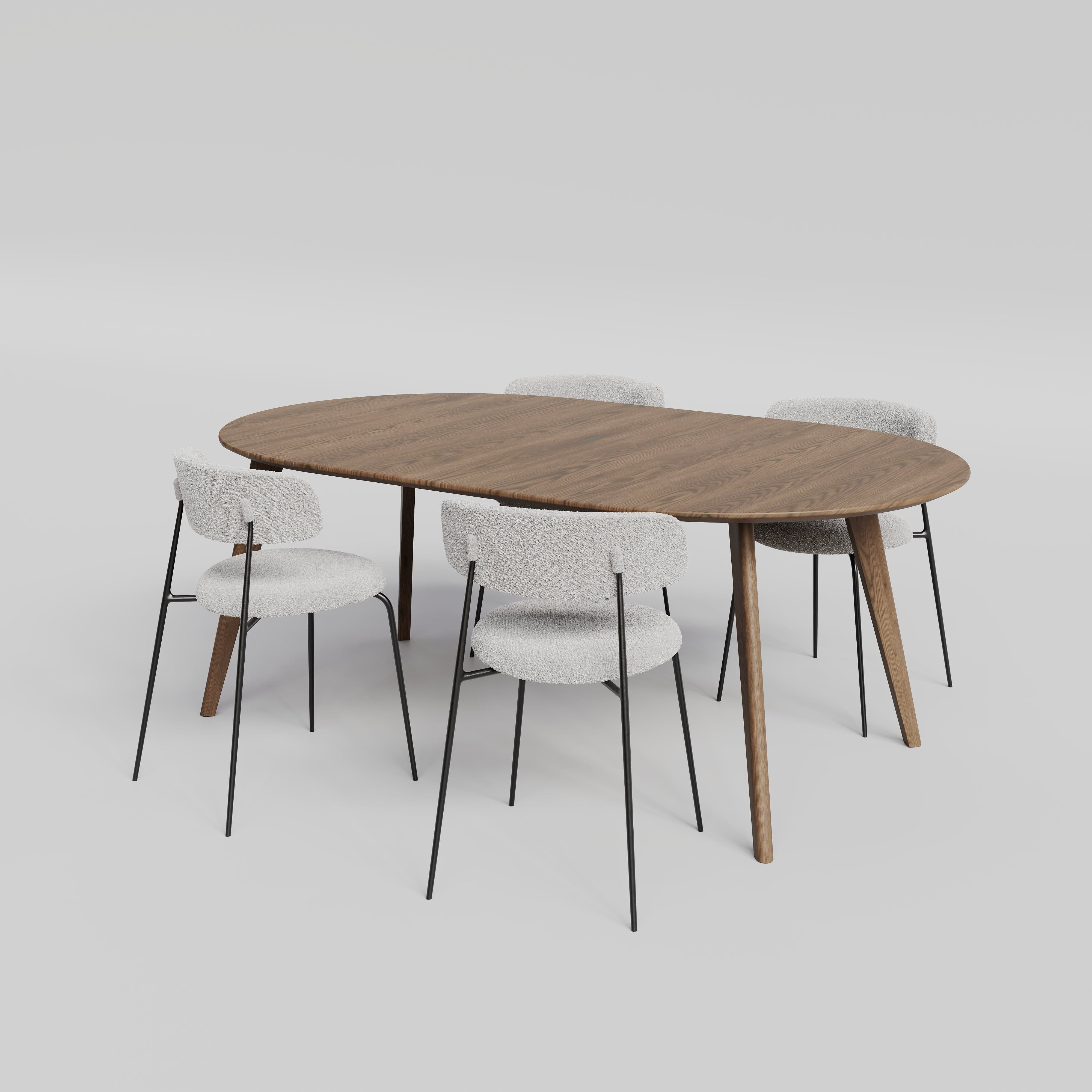 7MAGOKfurniture Kitchen & Dining chairs Round Extendable Solid Oak Dining Table & Chair Set, Customisable | KANTAR Collection