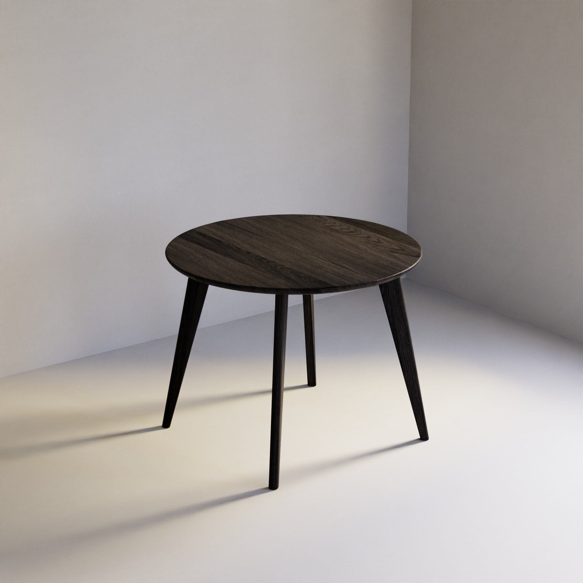 7MAGOKfurniture Kitchen & Dining Room Tables Black Oak Extendable Dining Table, Bevelled Edge | EARTH Collection