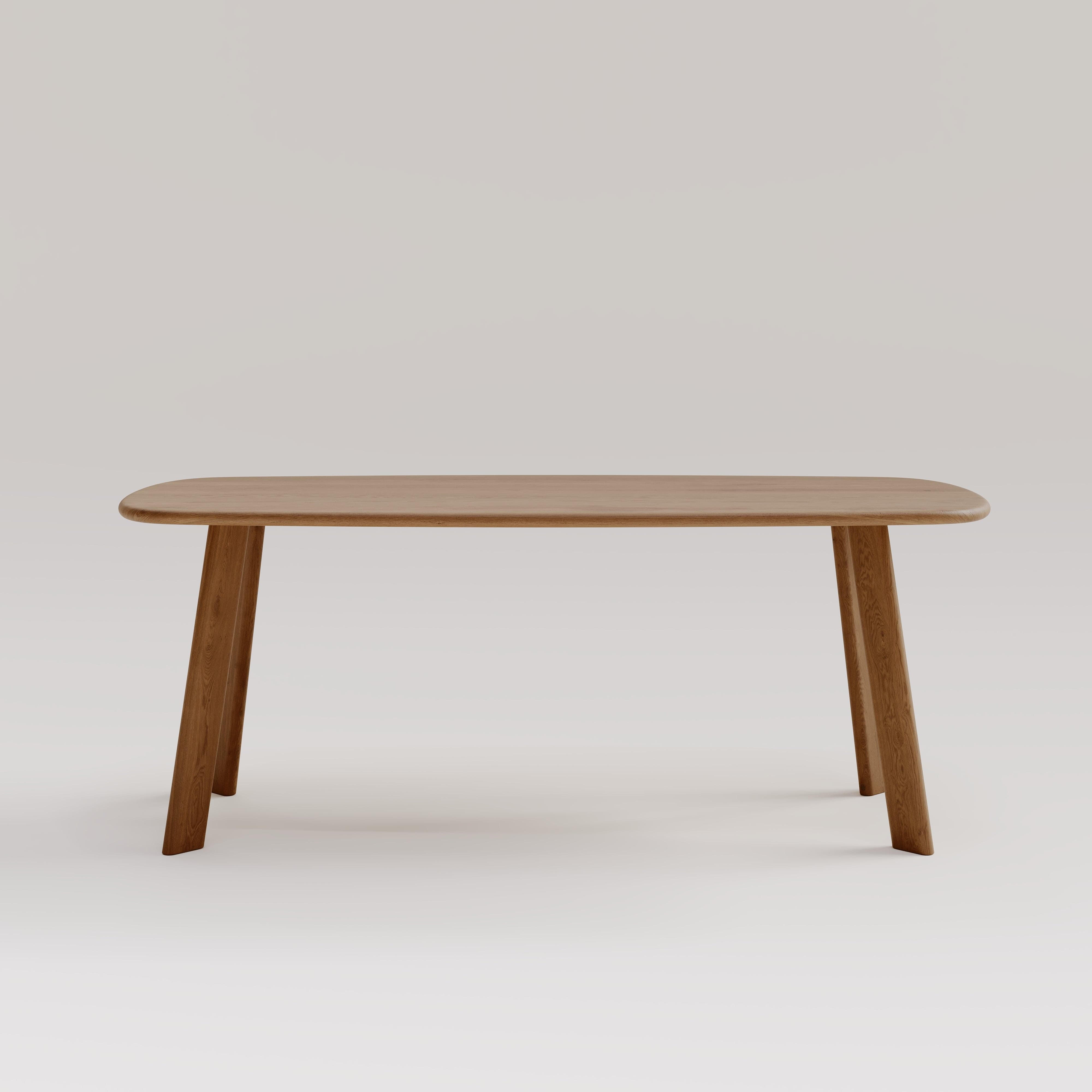 7MAGOKfurniture Kitchen & Dining Room Tables Oval Solid Oak Dining Table, Smoked or White Oak Finish | MILAN Collection