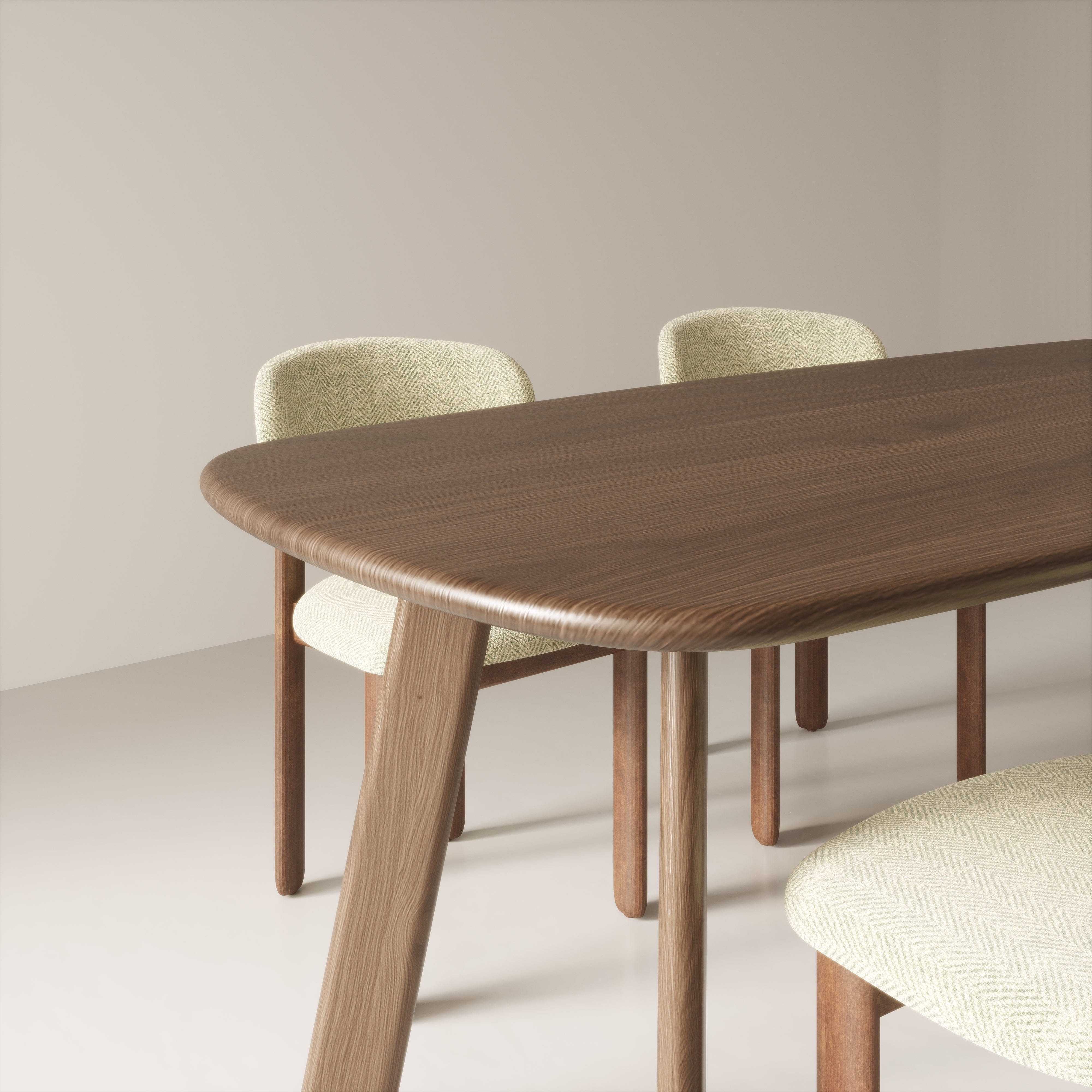 7MAGOKfurniture Kitchen & Dining Room Tables Oval Solid Oak Dining Table, Smoked or White Oak Finish | MILAN Collection