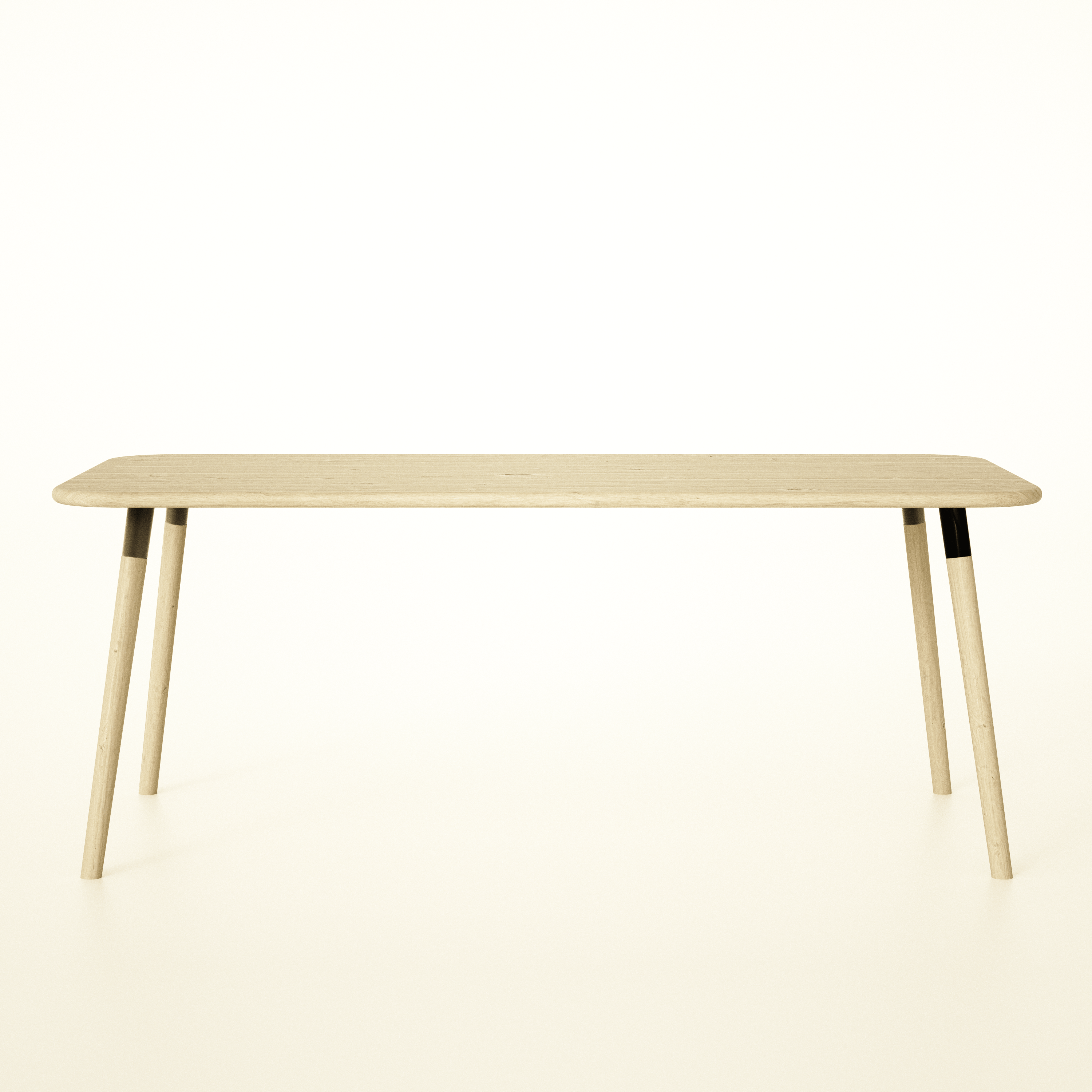 7MAGOKfurniture Kitchen & Dining Room Tables Rectangular Solid Oak Dining Table, 4–8 Seater, Round Tapered Legs | KALMA Collection