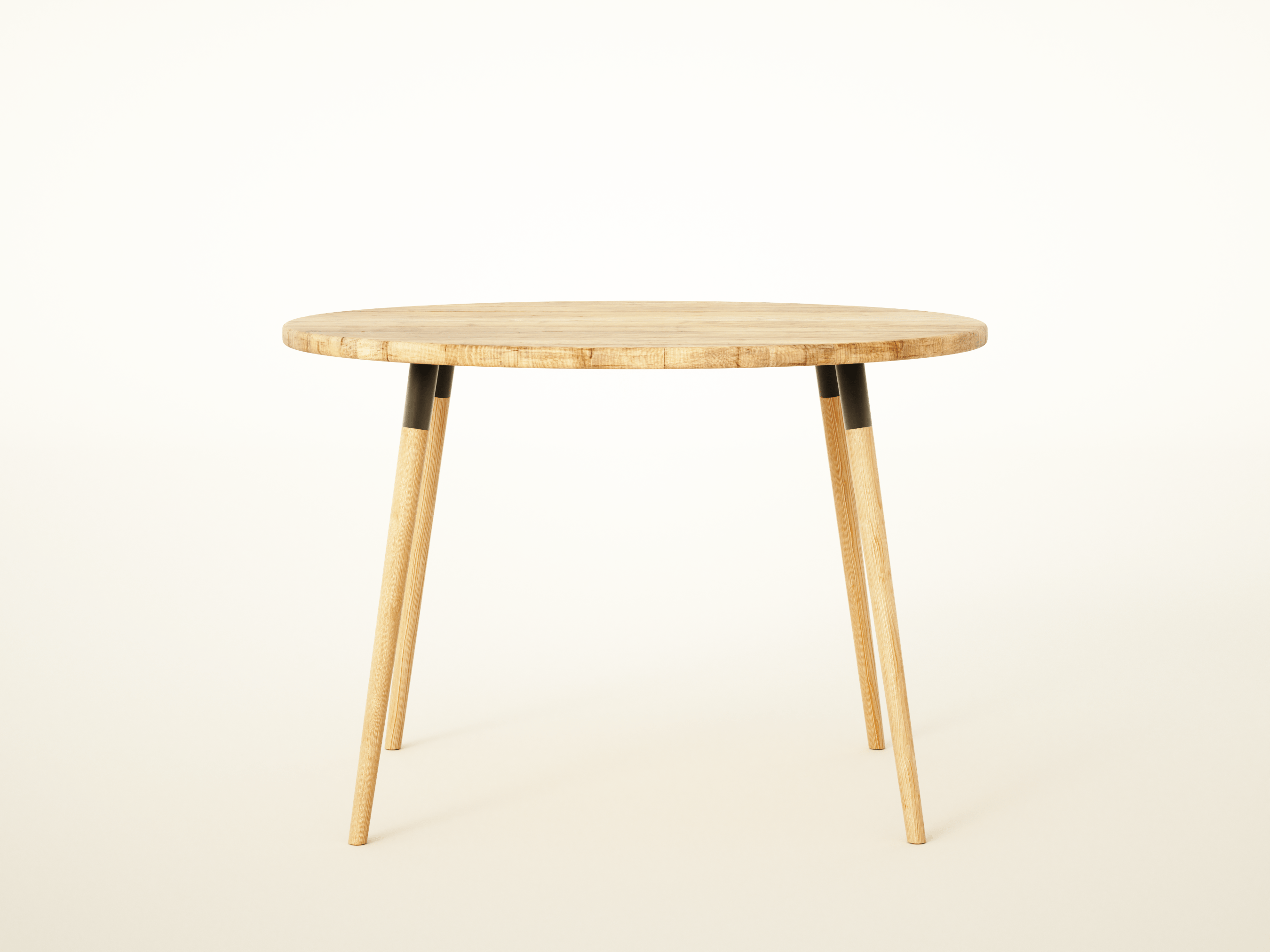 7MAGOKfurniture Kitchen & Dining Room Tables Round Dining Table, Reclaimed Wood on Round Oak Legs | VINTAGE Collection