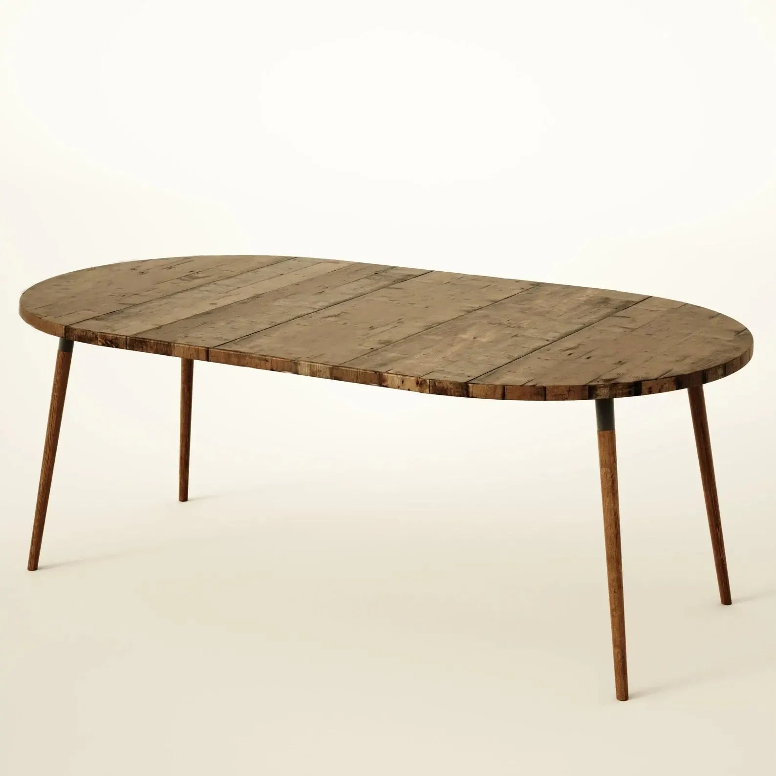 7MAGOKfurniture Kitchen & Dining Room Tables Round Extendable Dining Table in Reclaimed Wood & Solid Oak | VINTAGE Collection