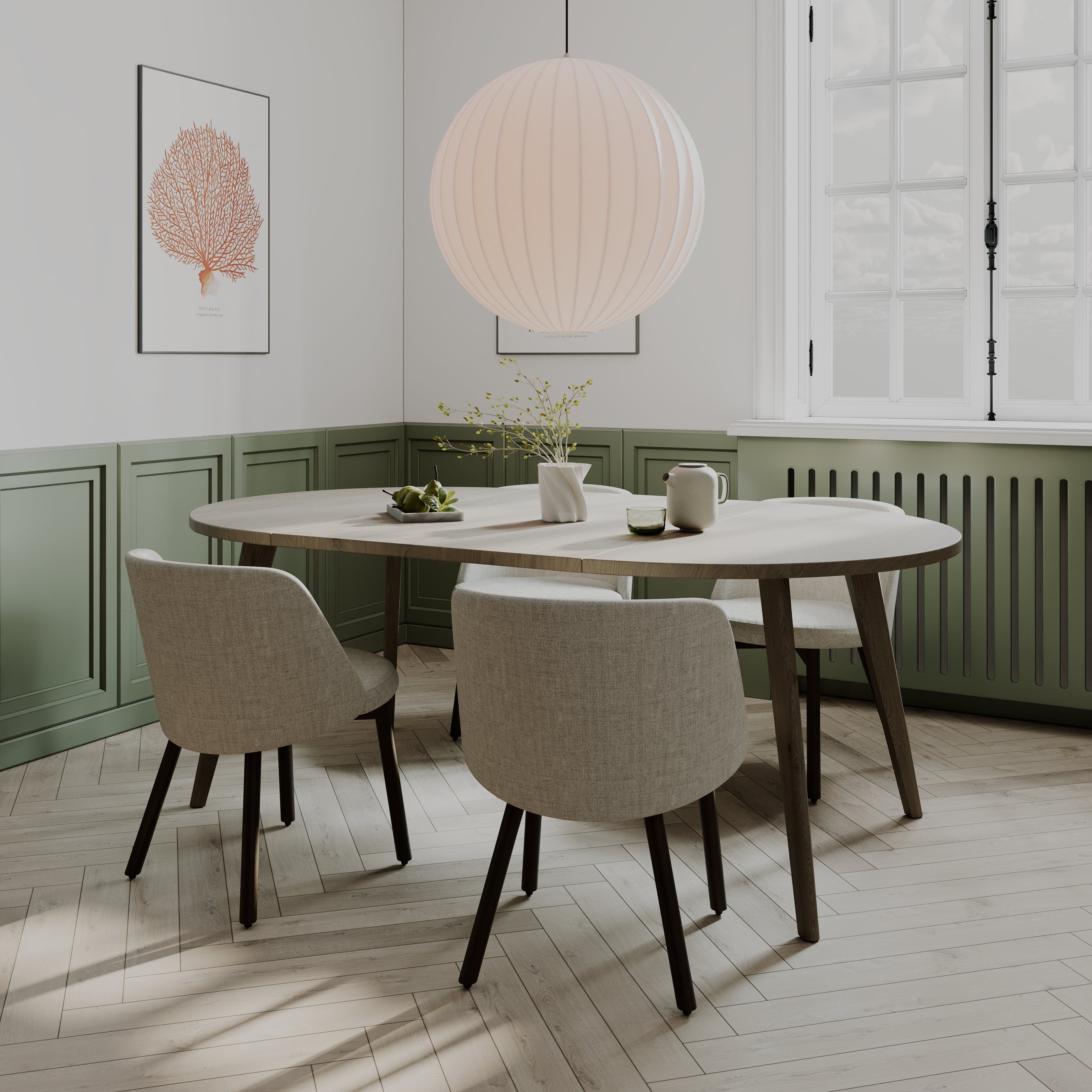 7MAGOKfurniture Kitchen & Dining Room Tables Round Extendable Solid Oak Dining Table, Seats 6–10 | OAKWELL Collection