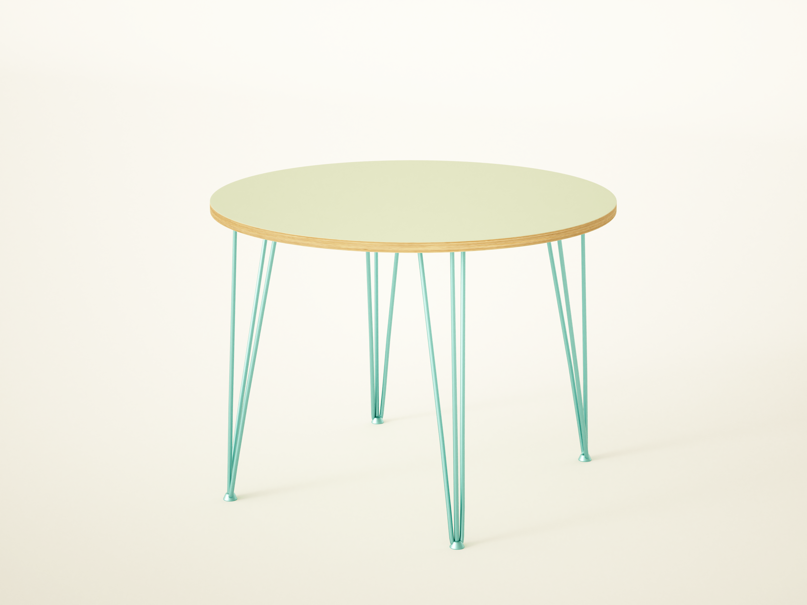 7MAGOKfurniture Kitchen & Dining Room Tables Round Formica Dining Table, Hairpin Legs, Retro Look, Seats 2–6 | BIRCH PLY Collection