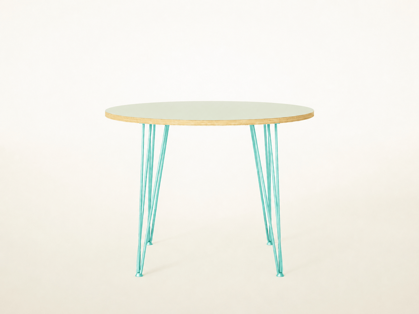 7MAGOKfurniture Kitchen & Dining Room Tables Round Formica Dining Table, Retro Style, Hairpin Legs, Seats 2–6 | BIRCH PLY Collection
