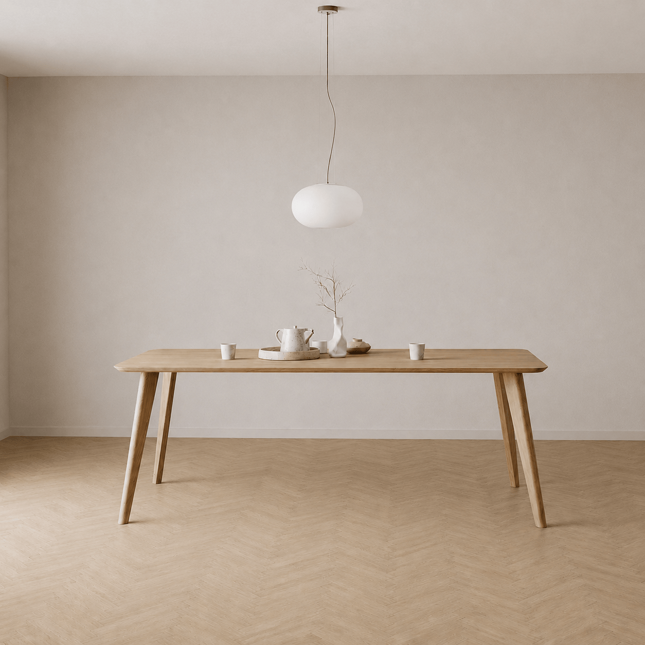7MAGOKfurniture Kitchen & Dining Room Tables Solid Oak Dining Table, Rectangular | KANTAR Collection