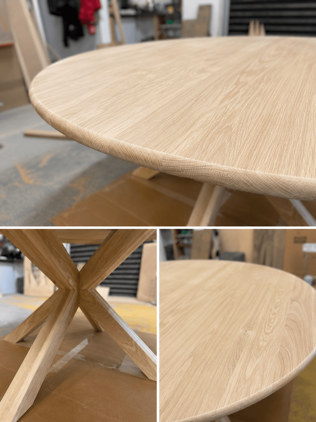 7MAGOKfurniture Kitchen & Dining Room Tables Solid Oak Round Dining Table, Pedestal Base, Seats 4–10 | KALMA Collection