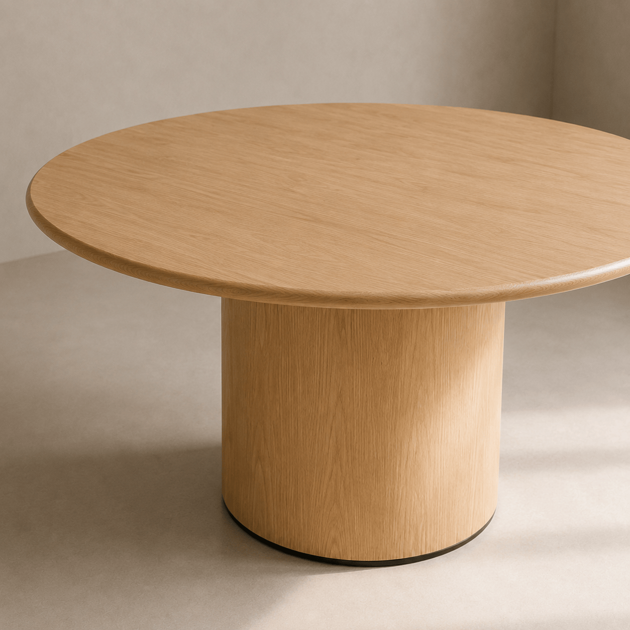 7MAGOKfurniture Kitchen & Dining Room Tables Solid Oak Round Dining Table, Round Pedestal Base | PEDESTAL Collection