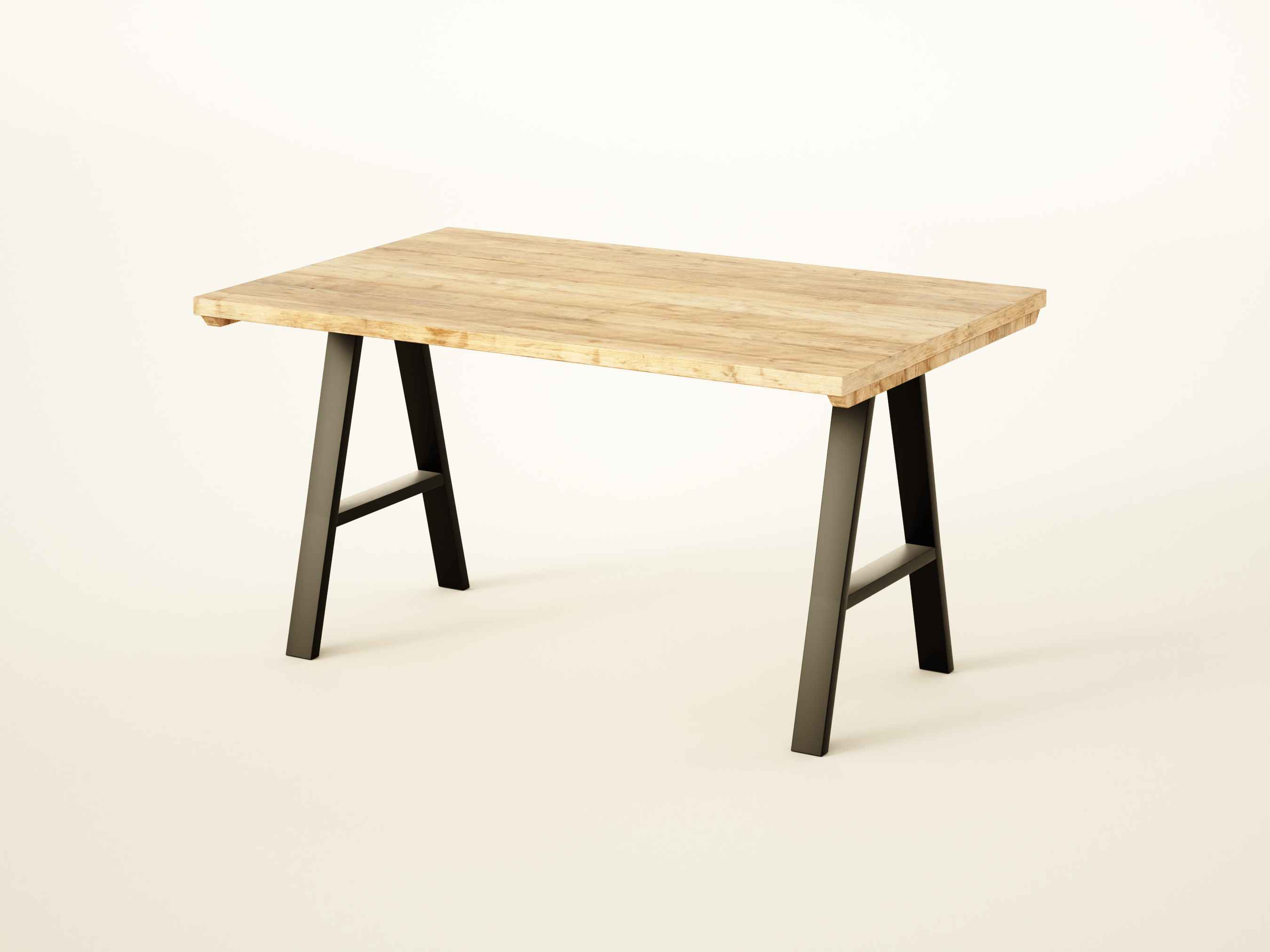 Dining table Extendable, Reclaimed wood on steel legs, INDUSTRIAL Collection
