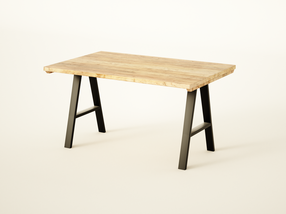Dining table Extendable, Reclaimed wood on steel legs / INDUSTRIAL Collection