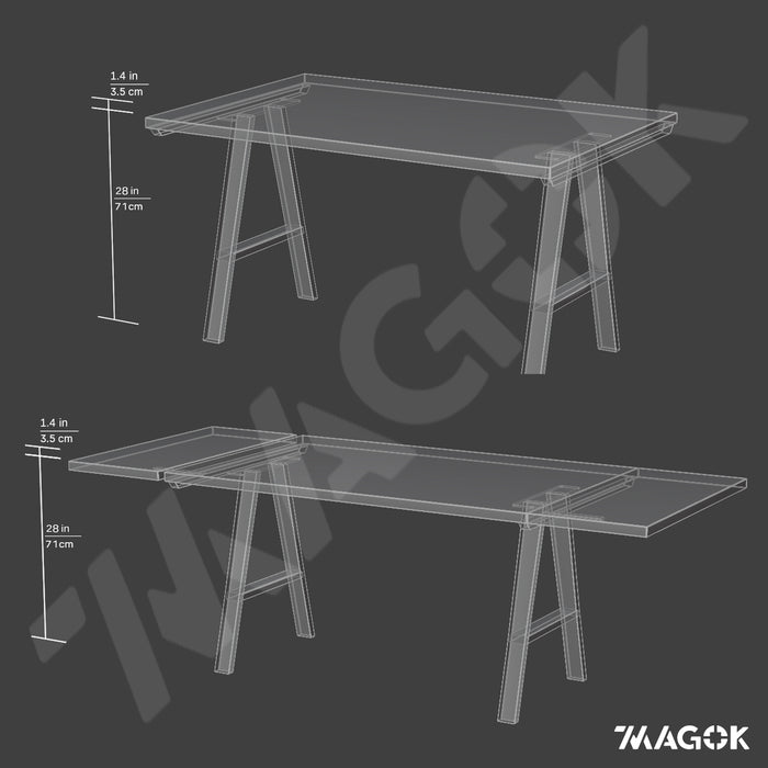 Dining table Extendable, Reclaimed wood on steel legs / INDUSTRIAL Collection